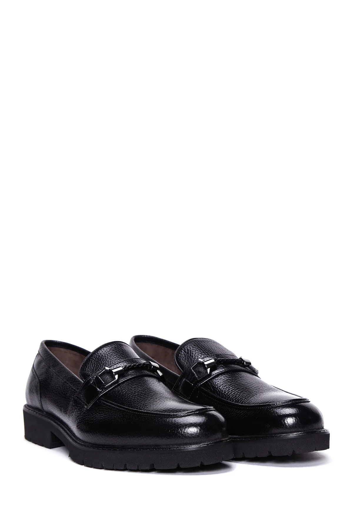 Erkek Siyah Deri Casual Loafer - Image 3