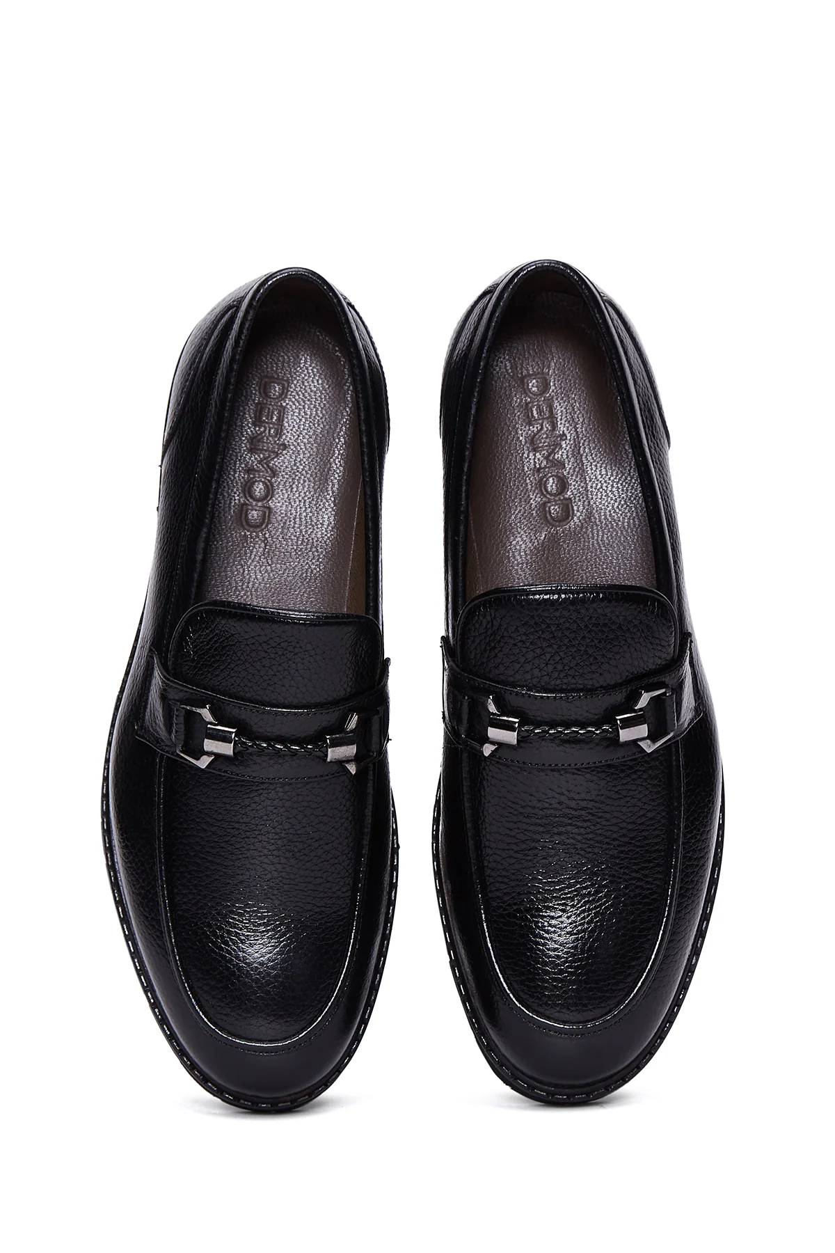 Erkek Siyah Deri Casual Loafer - Image 6