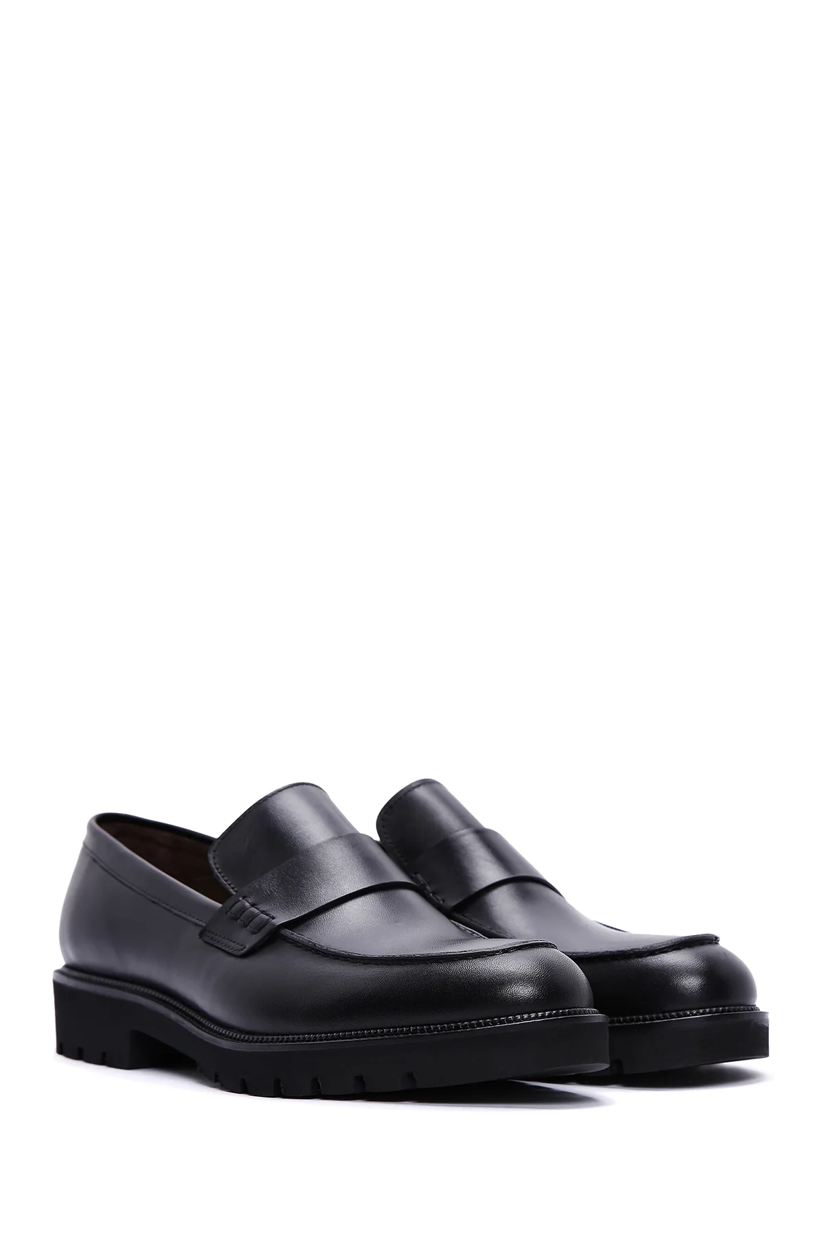 Erkek Siyah Deri Casual Loafer - Image 3