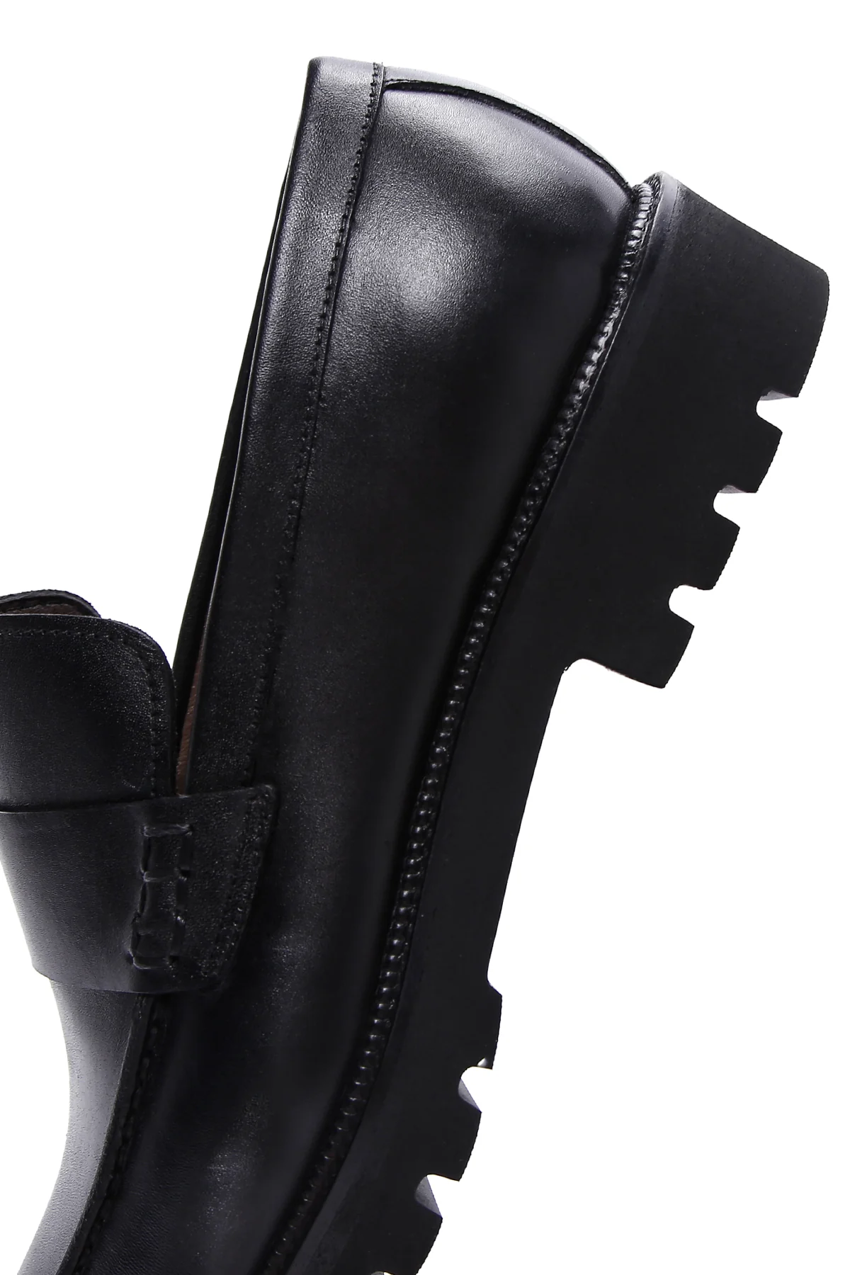 Erkek Siyah Deri Casual Loafer - Image 9