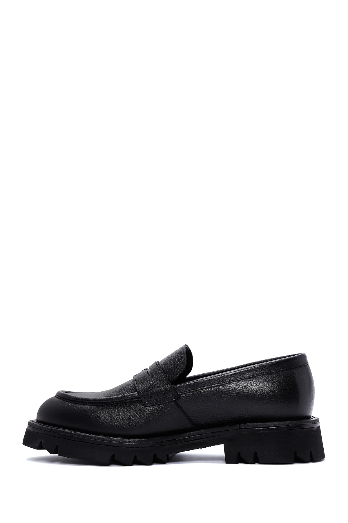 Erkek Siyah Deri Casual Loafer - Image 2