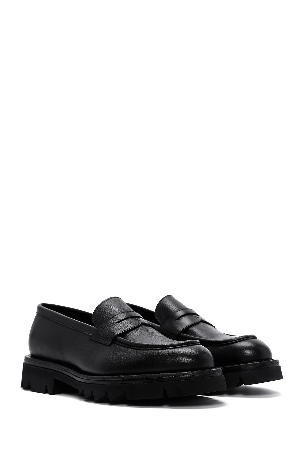 Erkek Siyah Deri Casual Loafer - Image 3