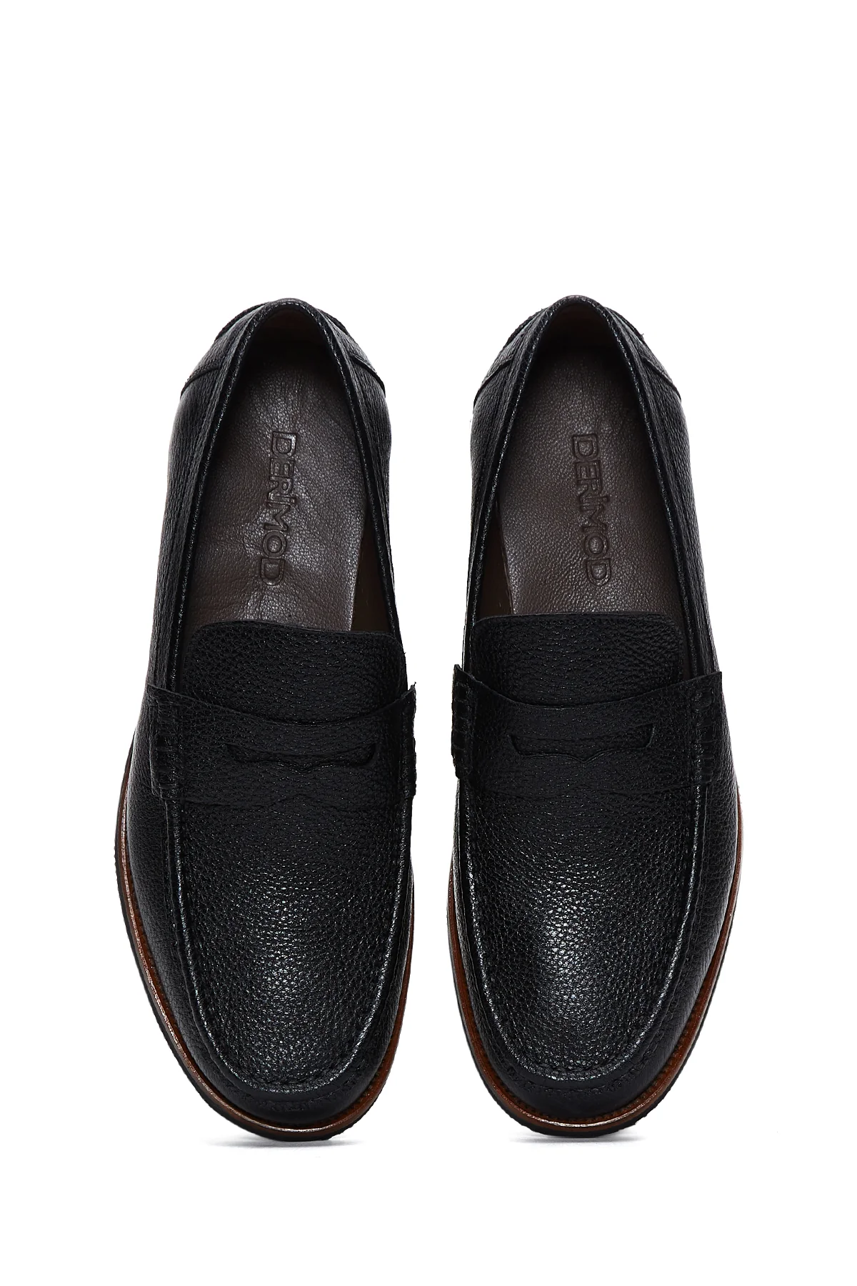 Erkek Siyah Deri Casual Loafer - Image 6