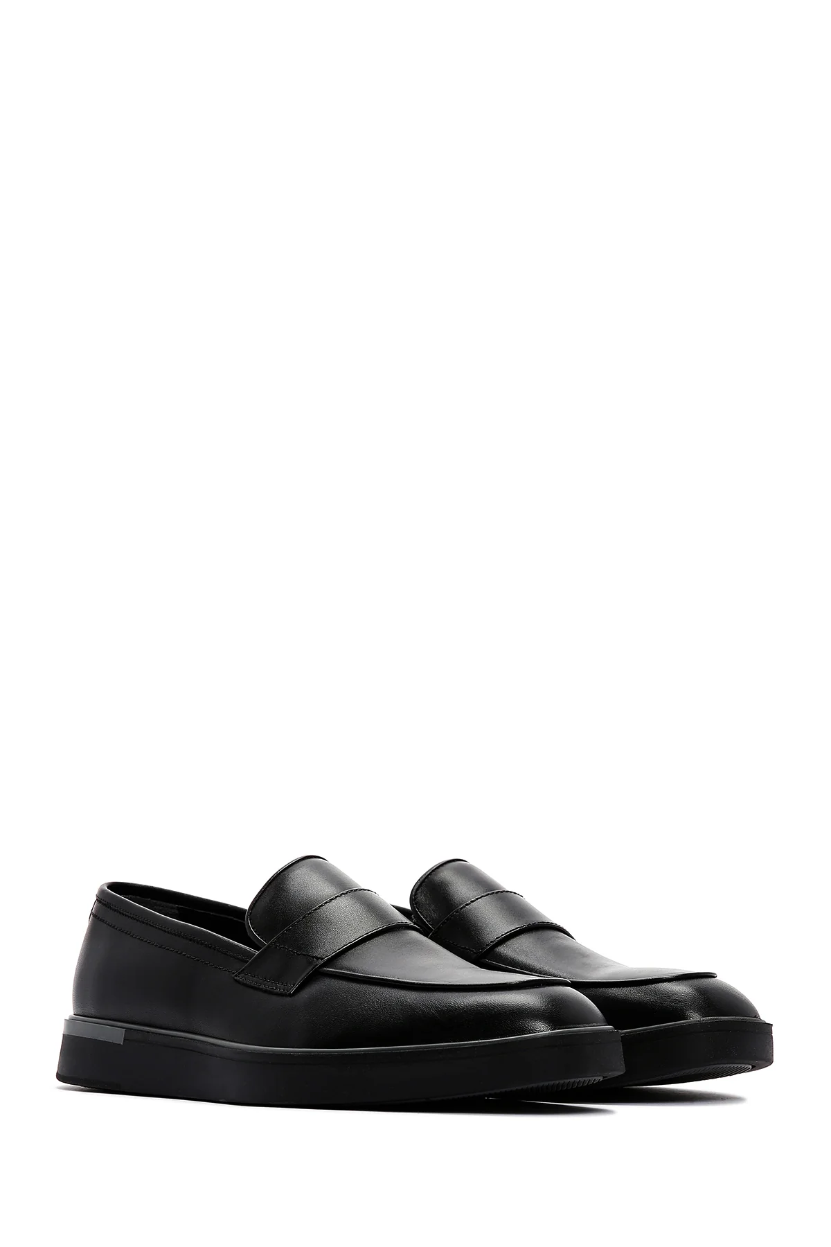 Erkek Siyah Deri Casual Loafer - Image 3