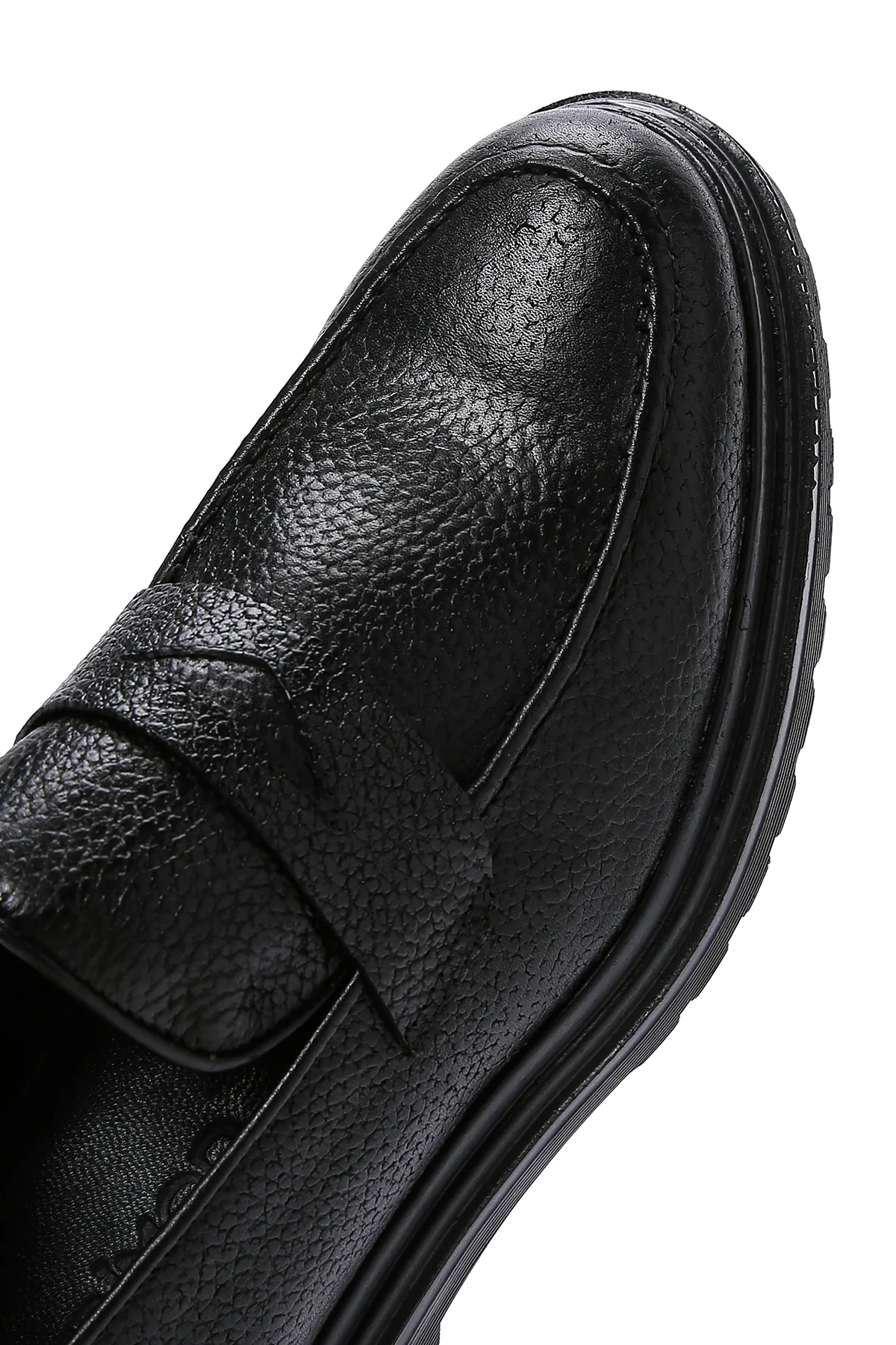 Erkek Siyah Deri Casual Loafer - Image 9