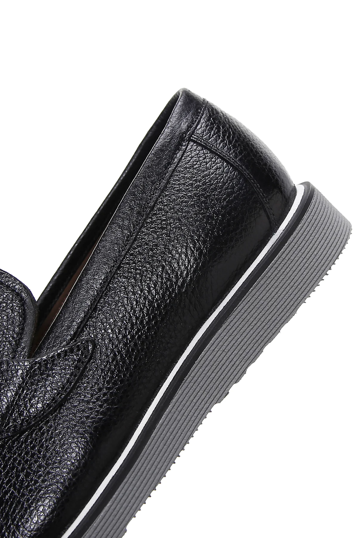 Erkek Siyah Deri Casual Loafer - Image 7