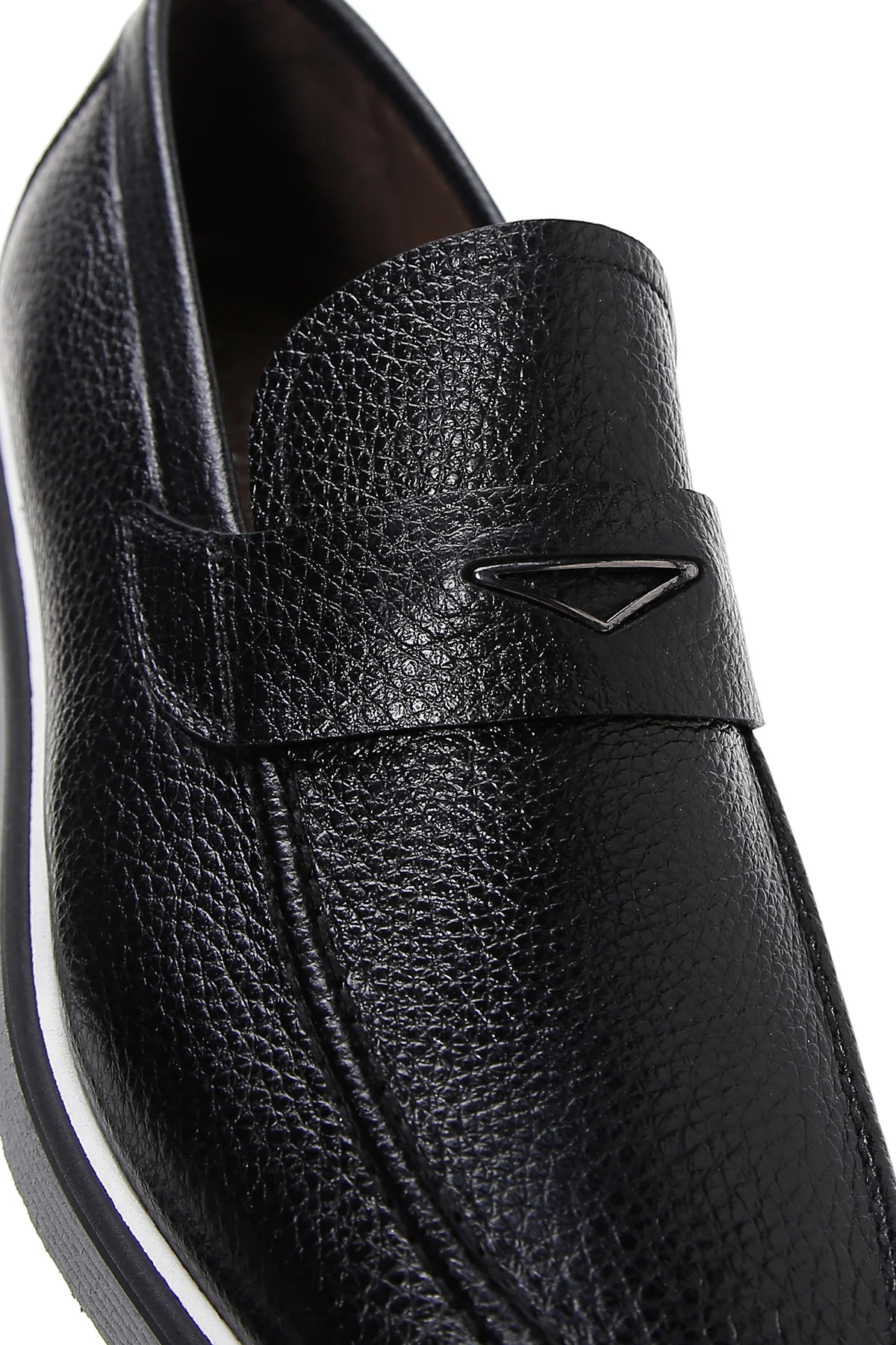 Erkek Siyah Deri Casual Loafer - Image 9
