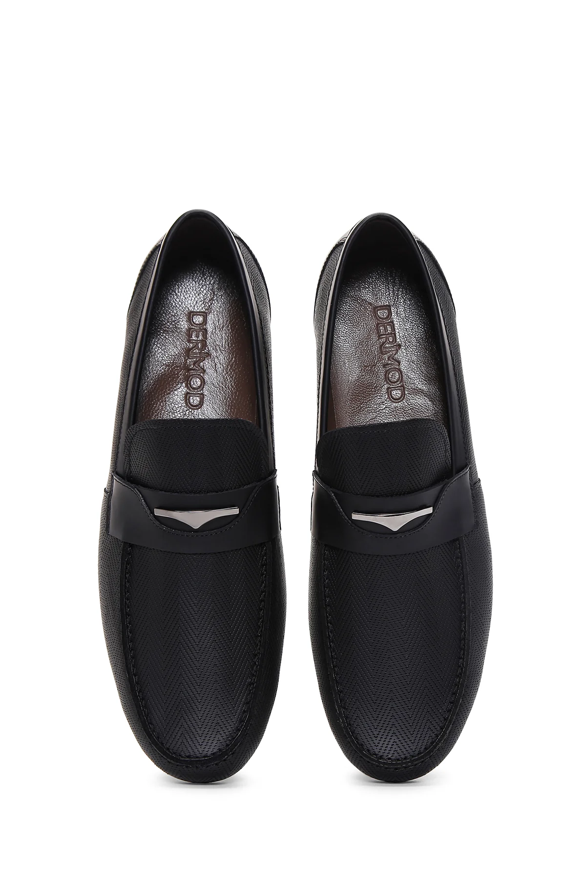 Erkek Siyah Deri Casual Loafer - Image 6