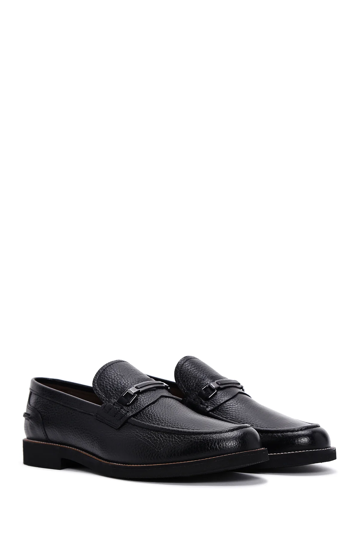 Erkek Siyah Deri Casual Loafer - Image 3