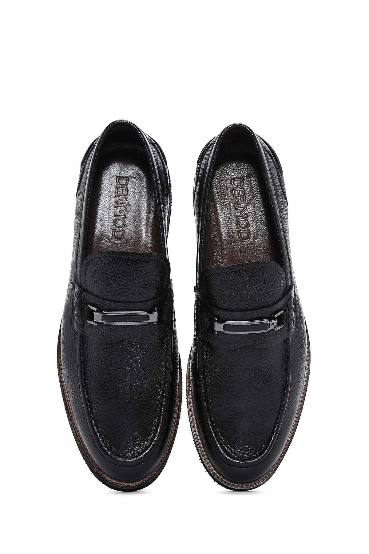 Erkek Siyah Deri Casual Loafer - Image 6