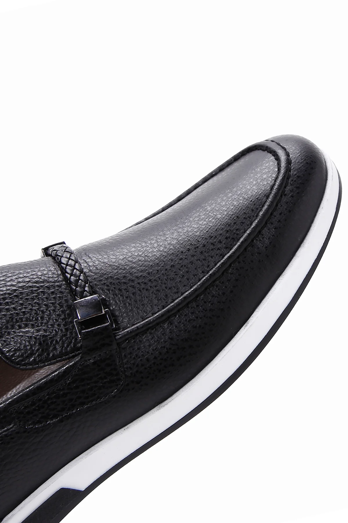Erkek Siyah Deri Casual Loafer - Image 8