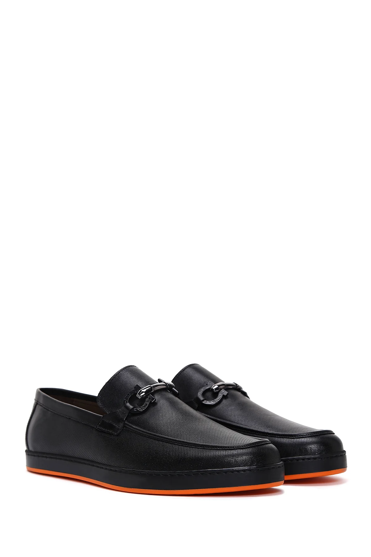 Erkek Siyah Deri Casual Loafer - Image 3