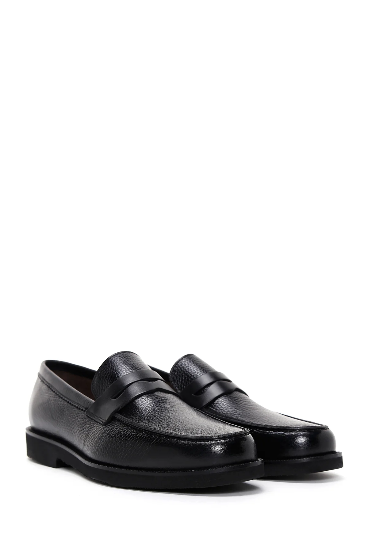 Erkek Siyah Deri Casual Loafer - Image 3