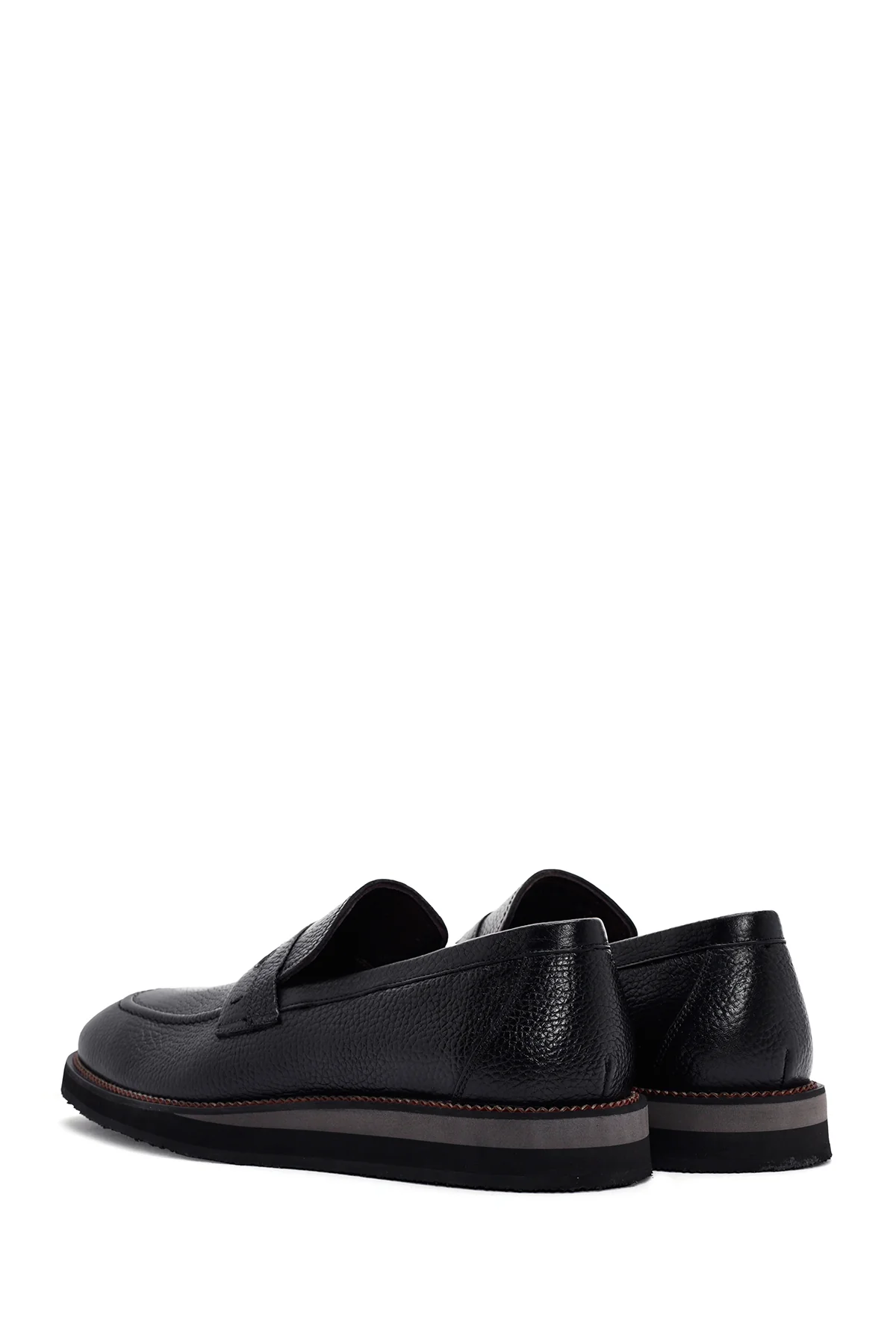 Erkek Siyah Deri Casual Loafer - Image 5