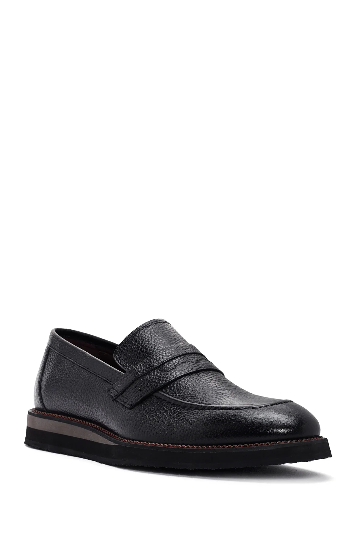 Erkek Siyah Deri Casual Loafer - Image 6