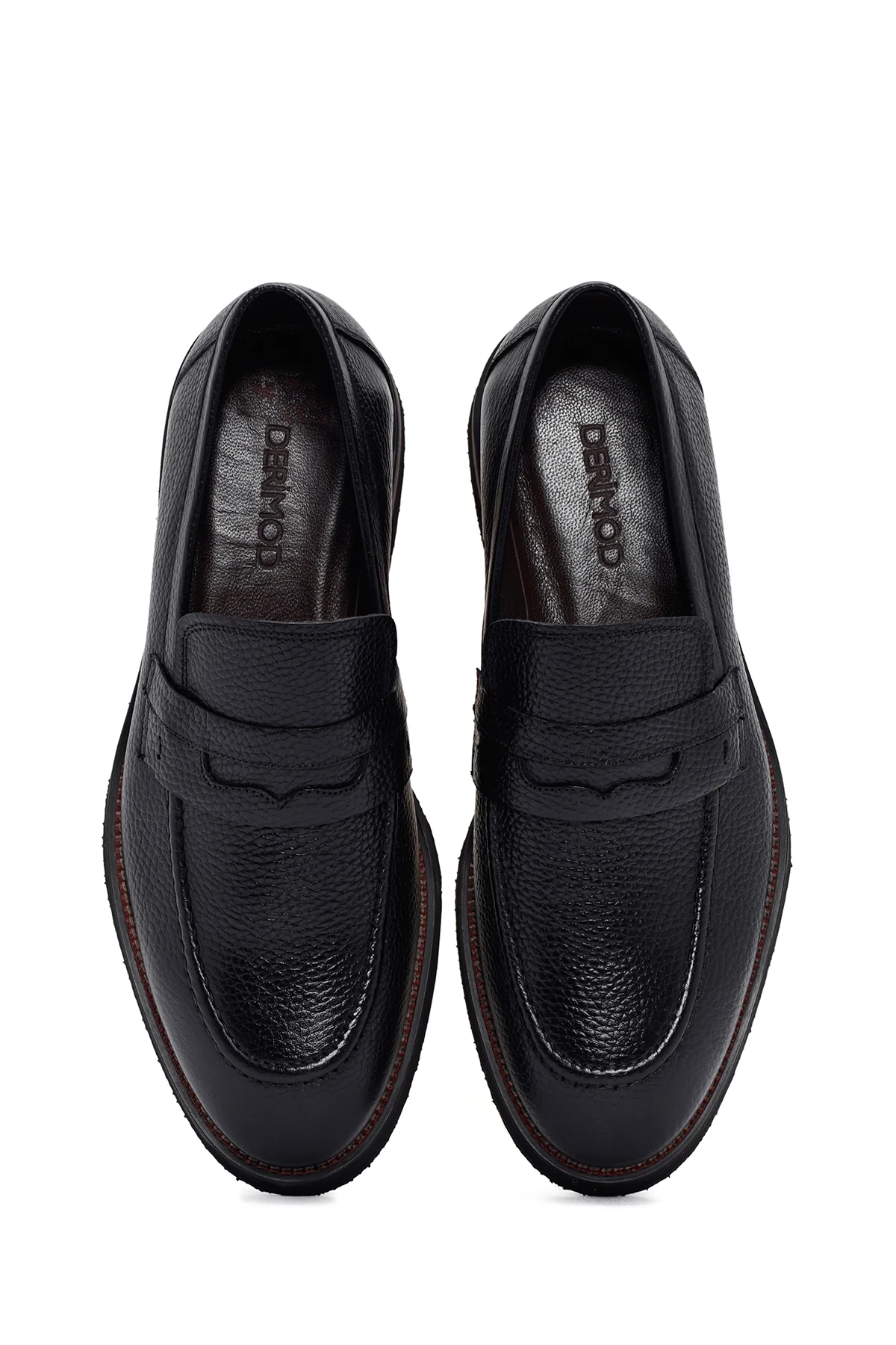 Erkek Siyah Deri Casual Loafer - Image 7
