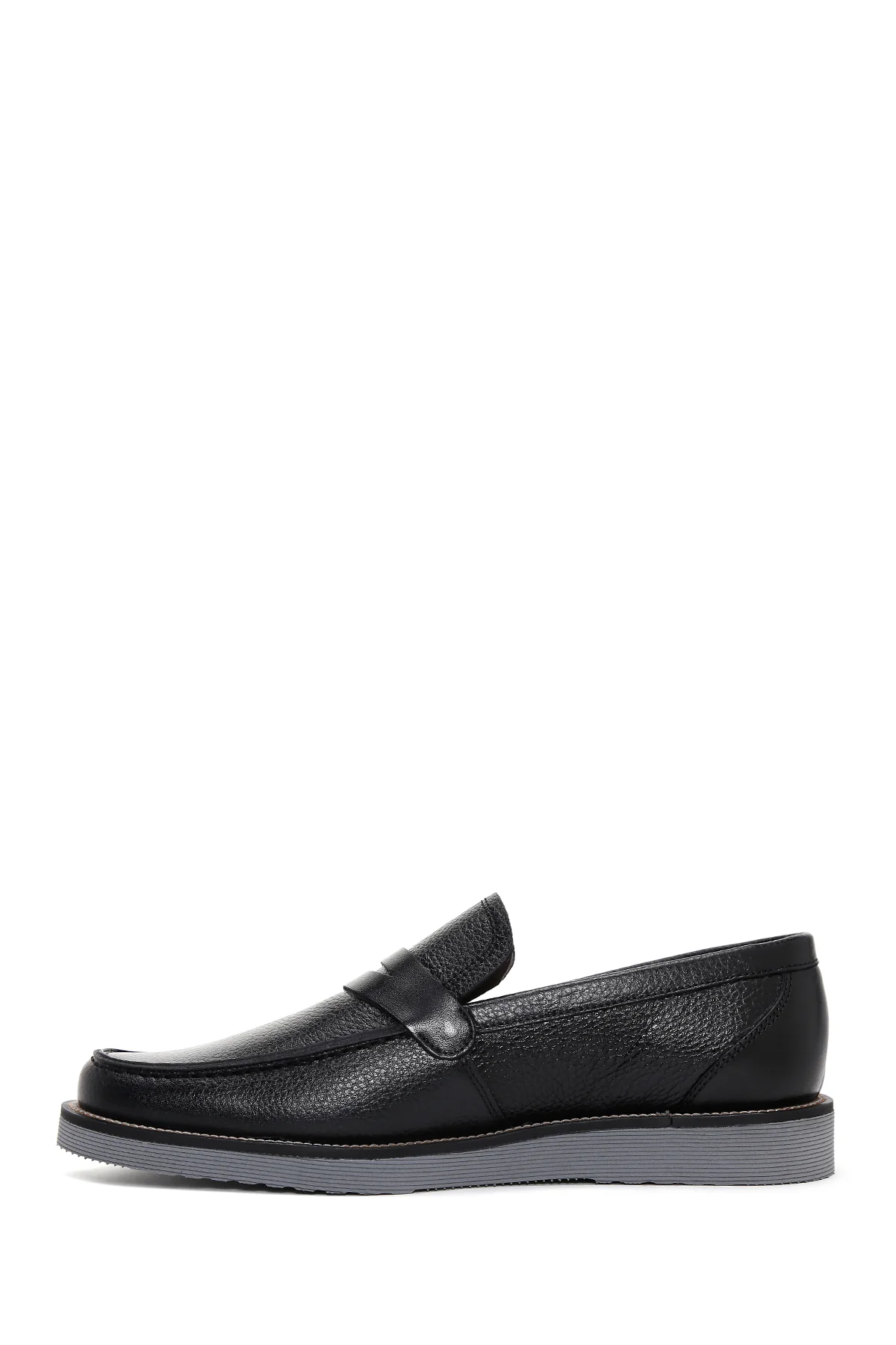 Erkek Siyah Deri Casual Loafer - Image 2