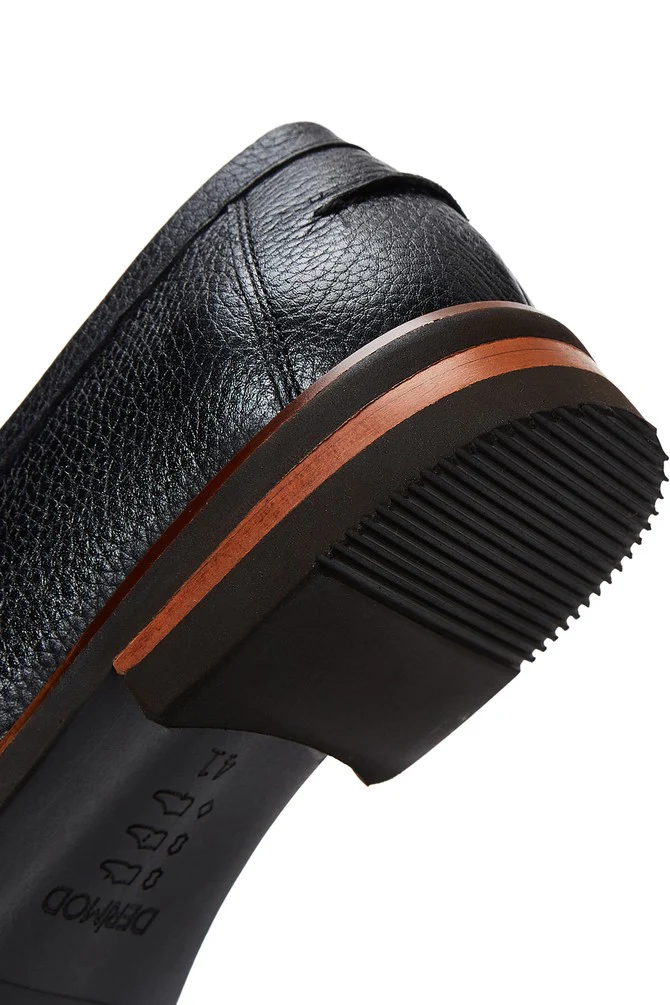 Erkek Siyah Deri Casual Loafer - Image 8