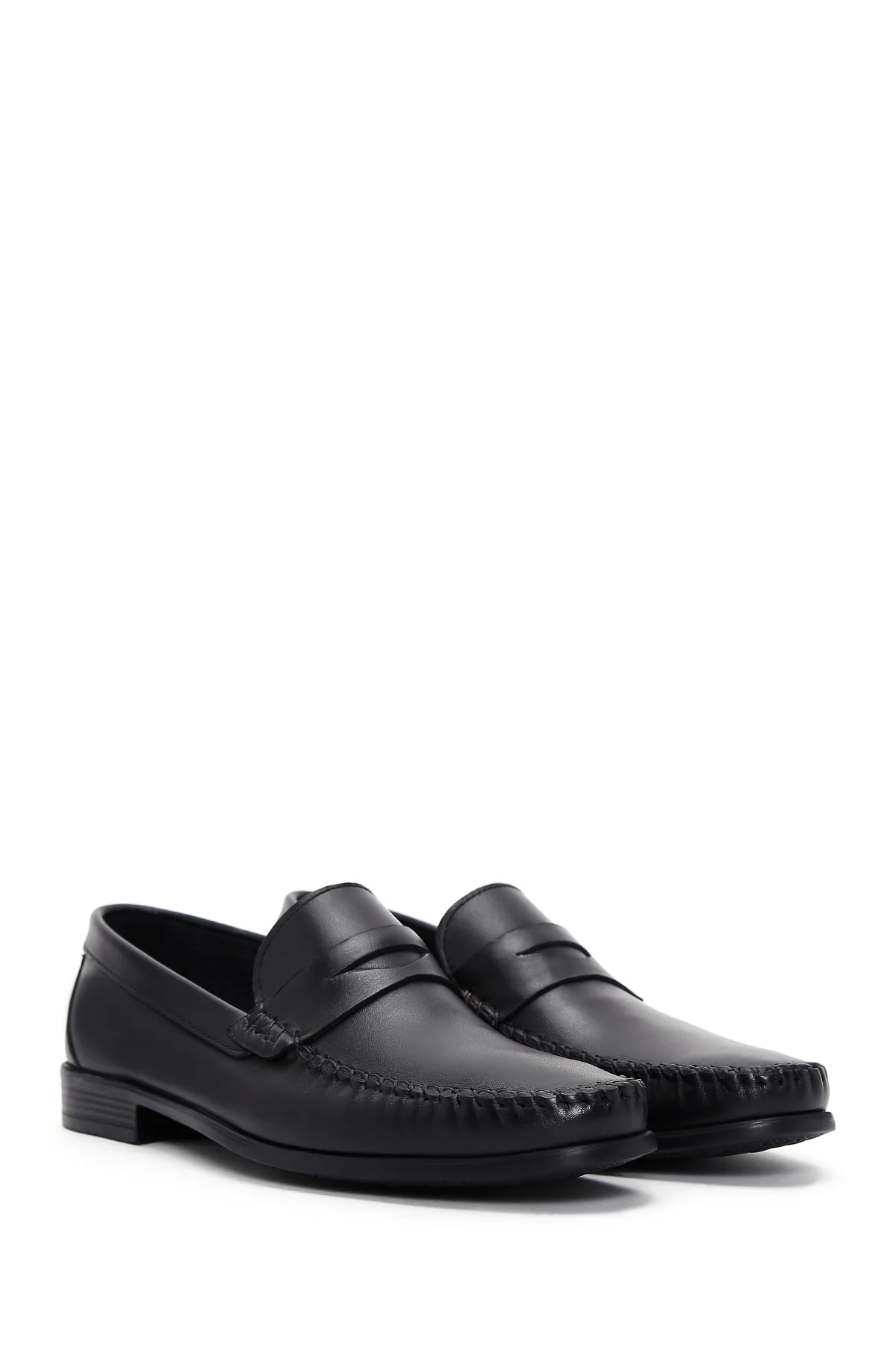 Erkek Siyah Deri Casual Loafer - Image 3