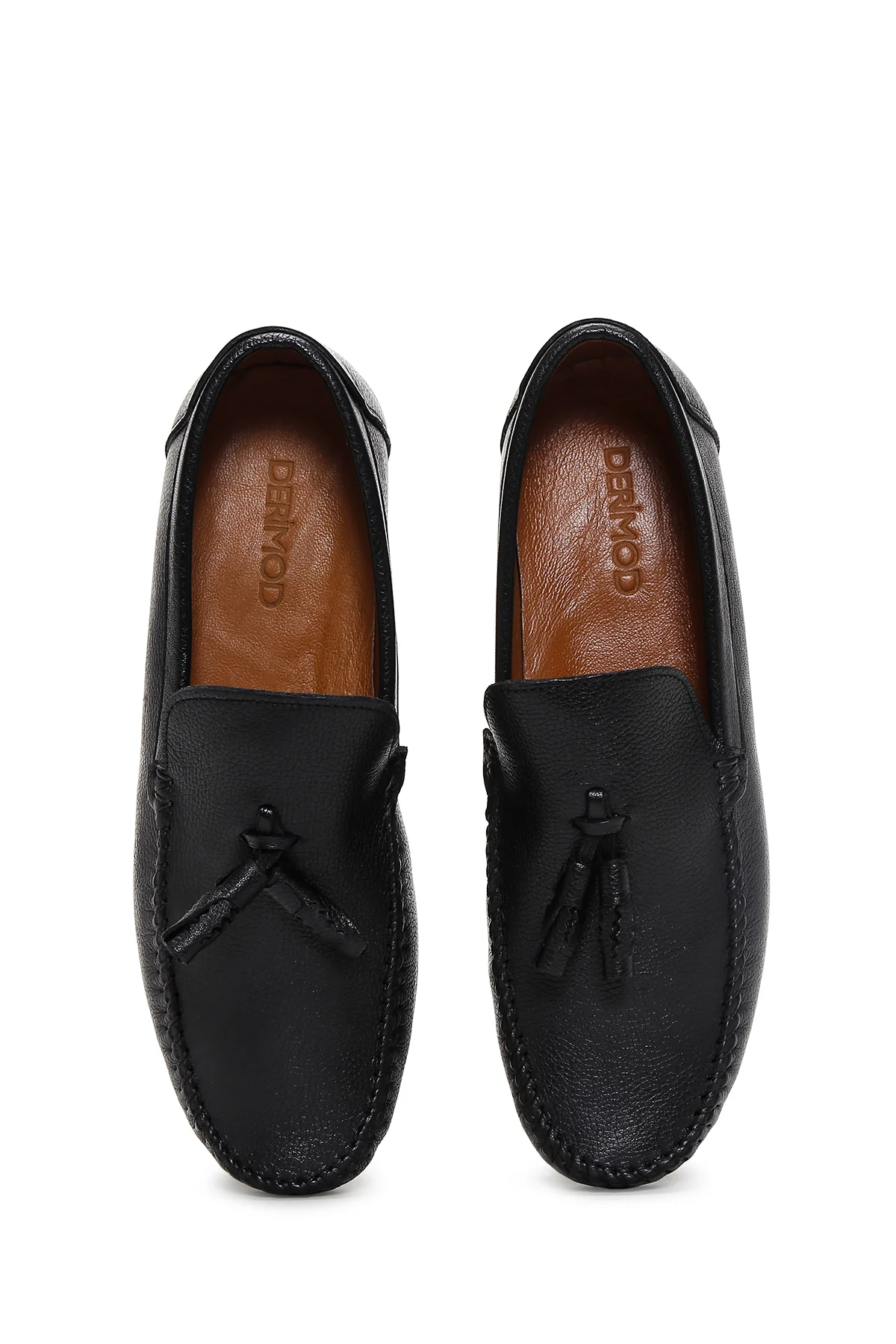 Erkek Siyah Deri Casual Loafer - Image 6