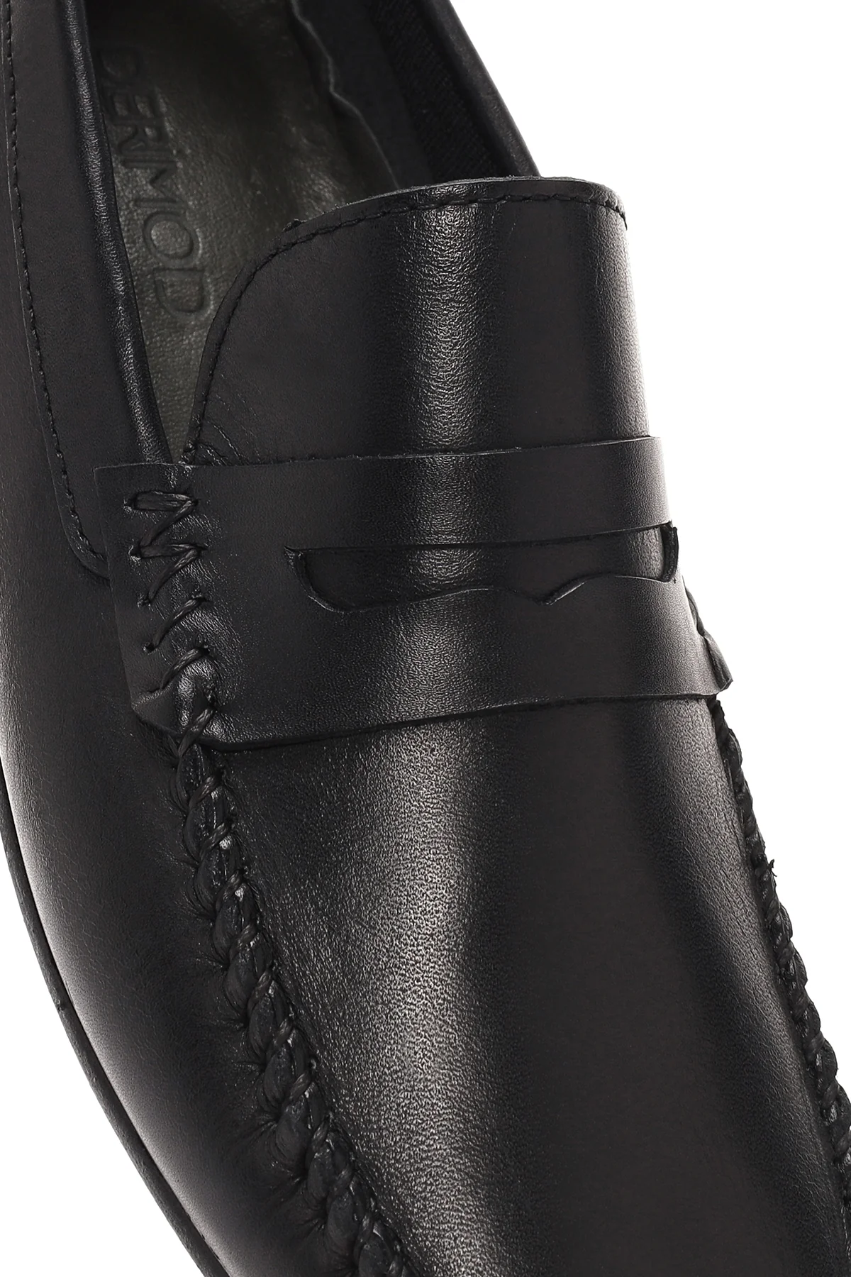Erkek Siyah Deri Casual Loafer - Image 10