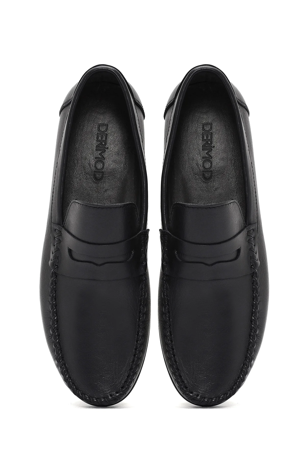 Erkek Siyah Deri Casual Loafer - Image 7