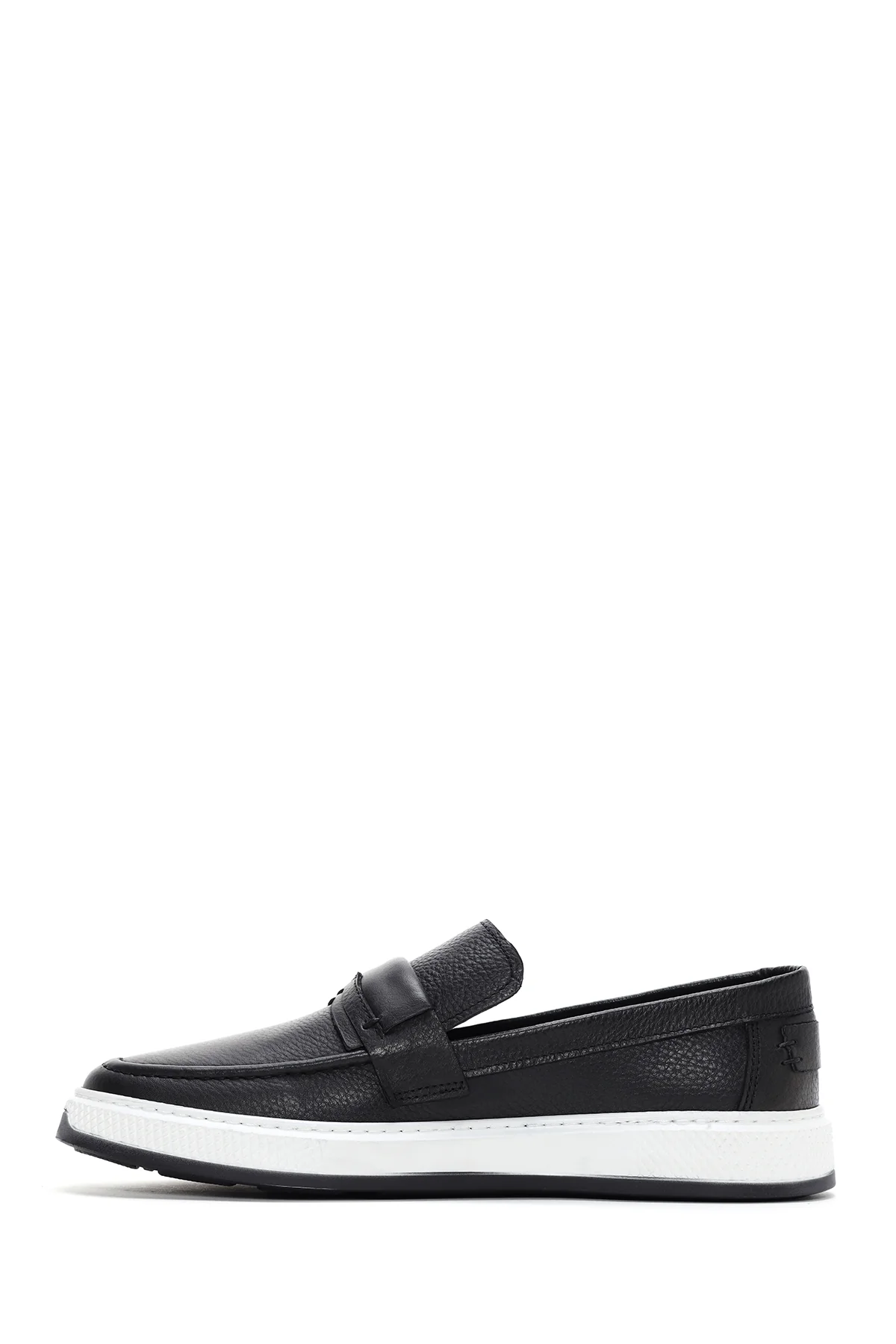 Erkek Siyah Deri Casual Loafer - Image 2