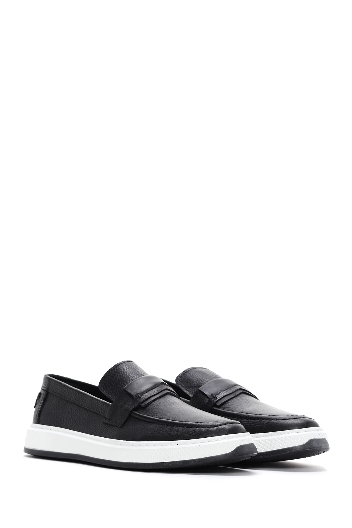 Erkek Siyah Deri Casual Loafer - Image 3