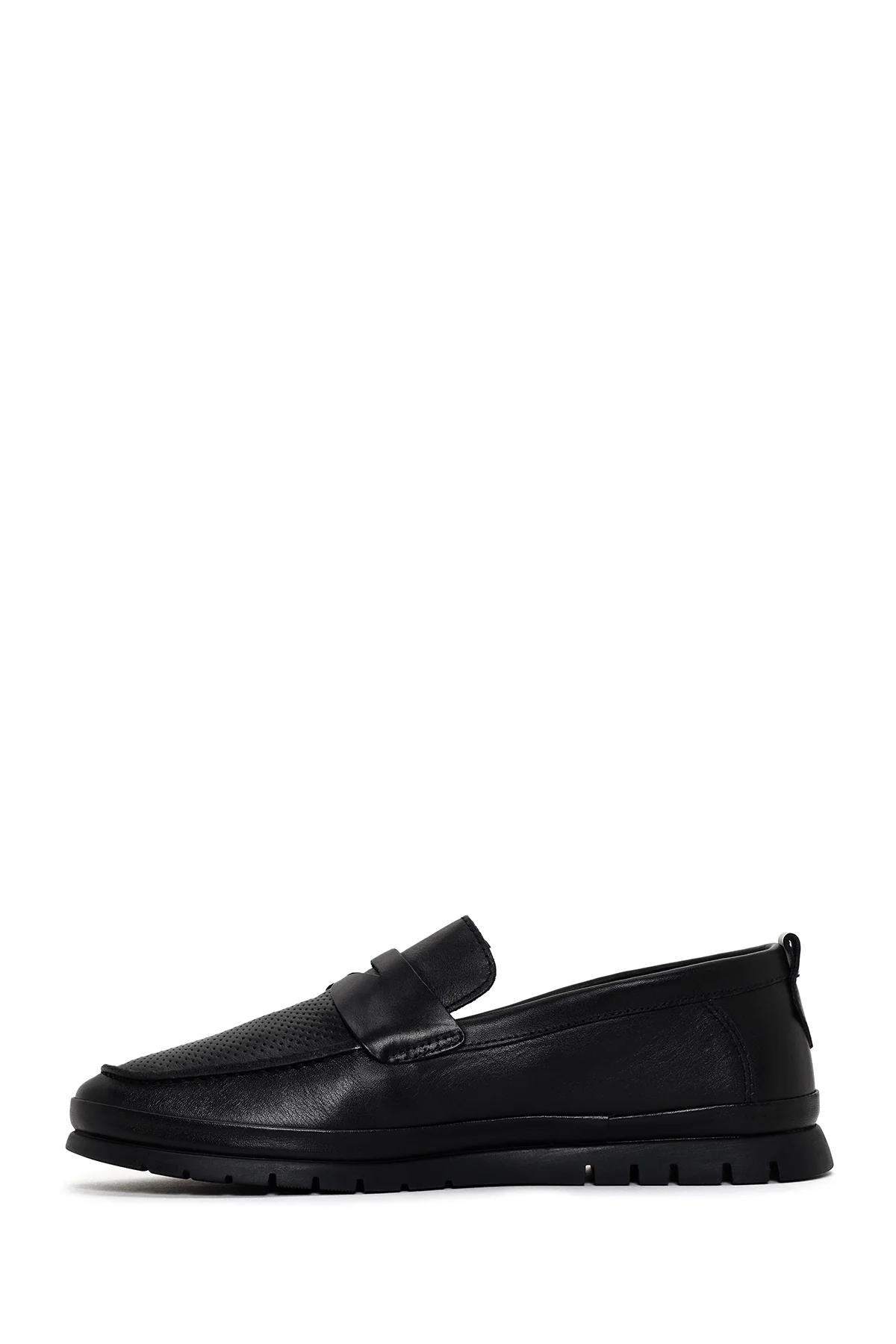 Erkek Siyah Deri Casual Loafer - Image 2