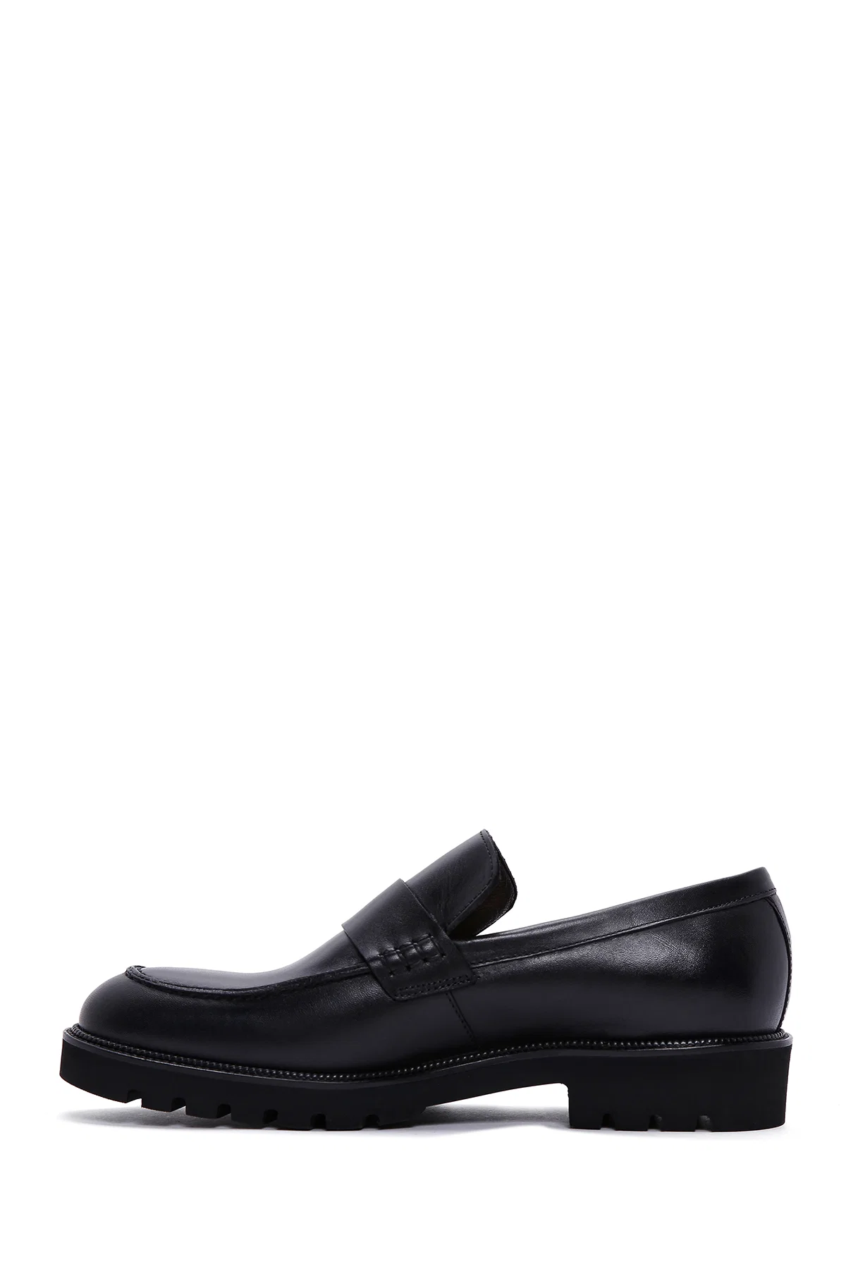 Erkek Siyah Deri Casual Loafer - Image 2
