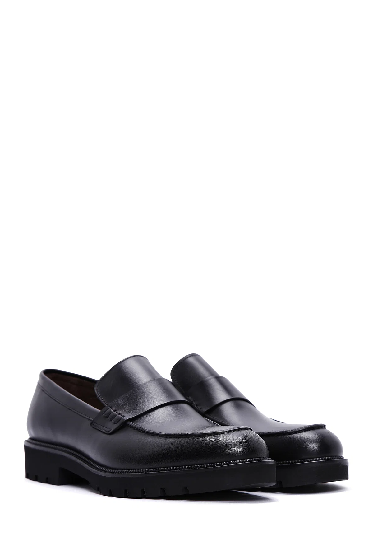 Erkek Siyah Deri Casual Loafer - Image 3