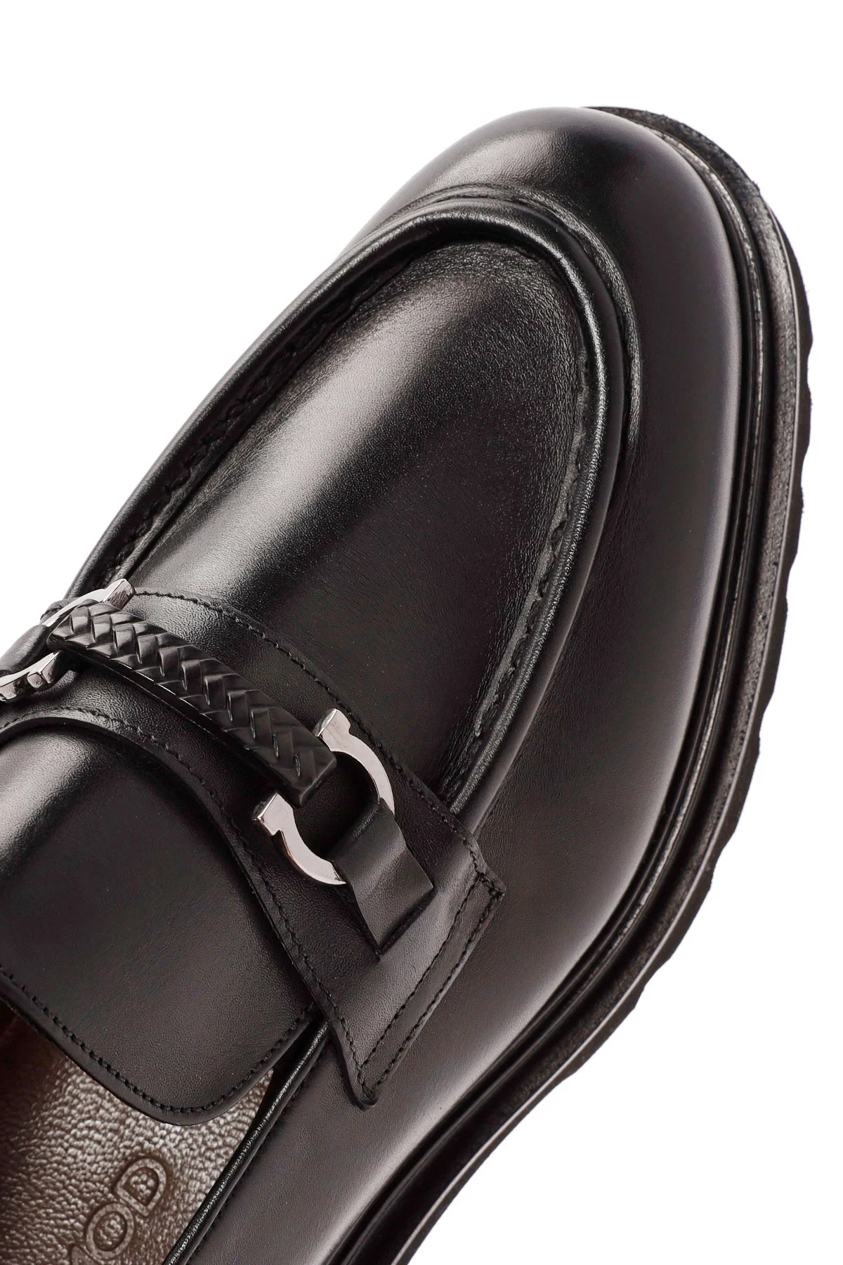 Erkek Siyah Deri Casual Loafer - Image 10