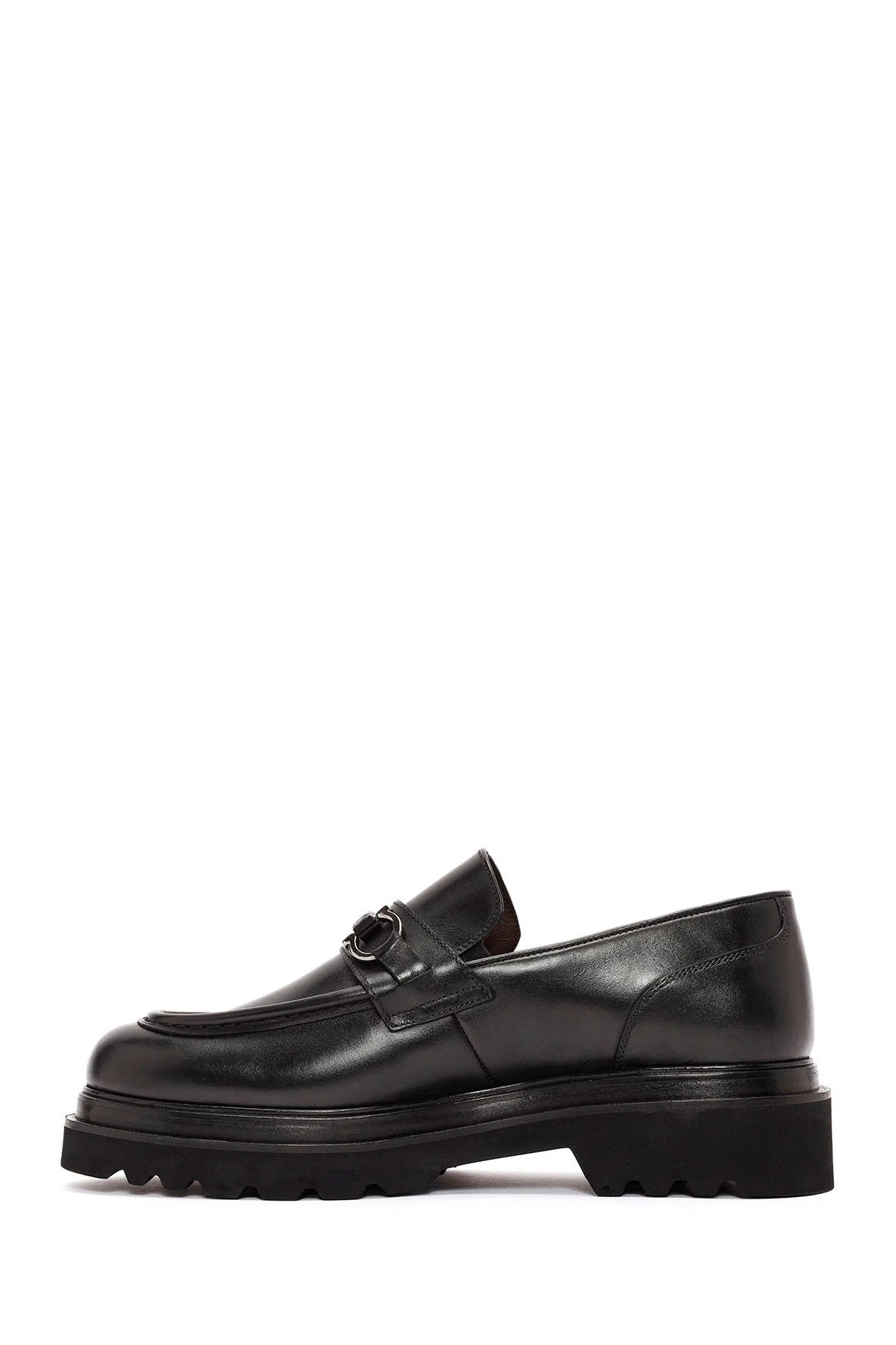 Erkek Siyah Deri Casual Loafer - Image 2