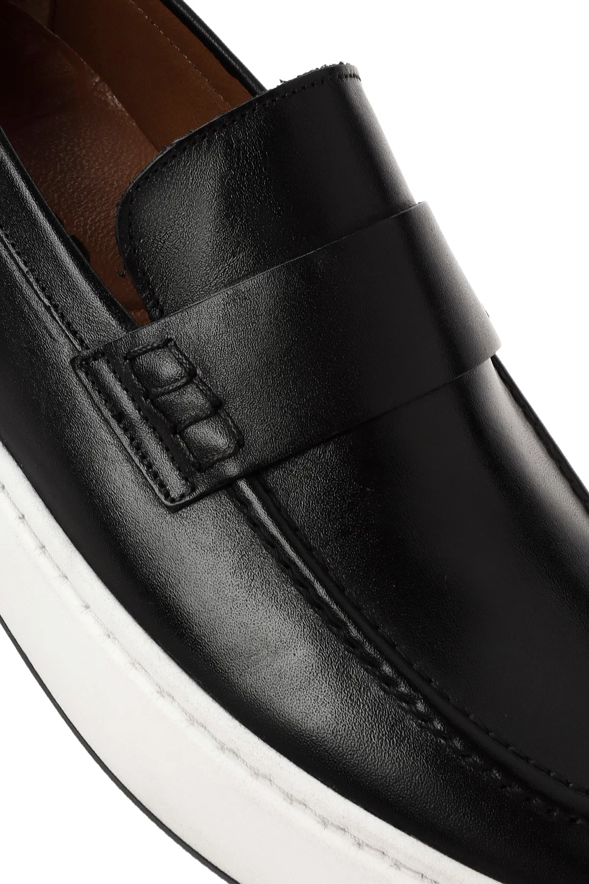 Erkek Siyah Deri Casual Loafer - Image 10