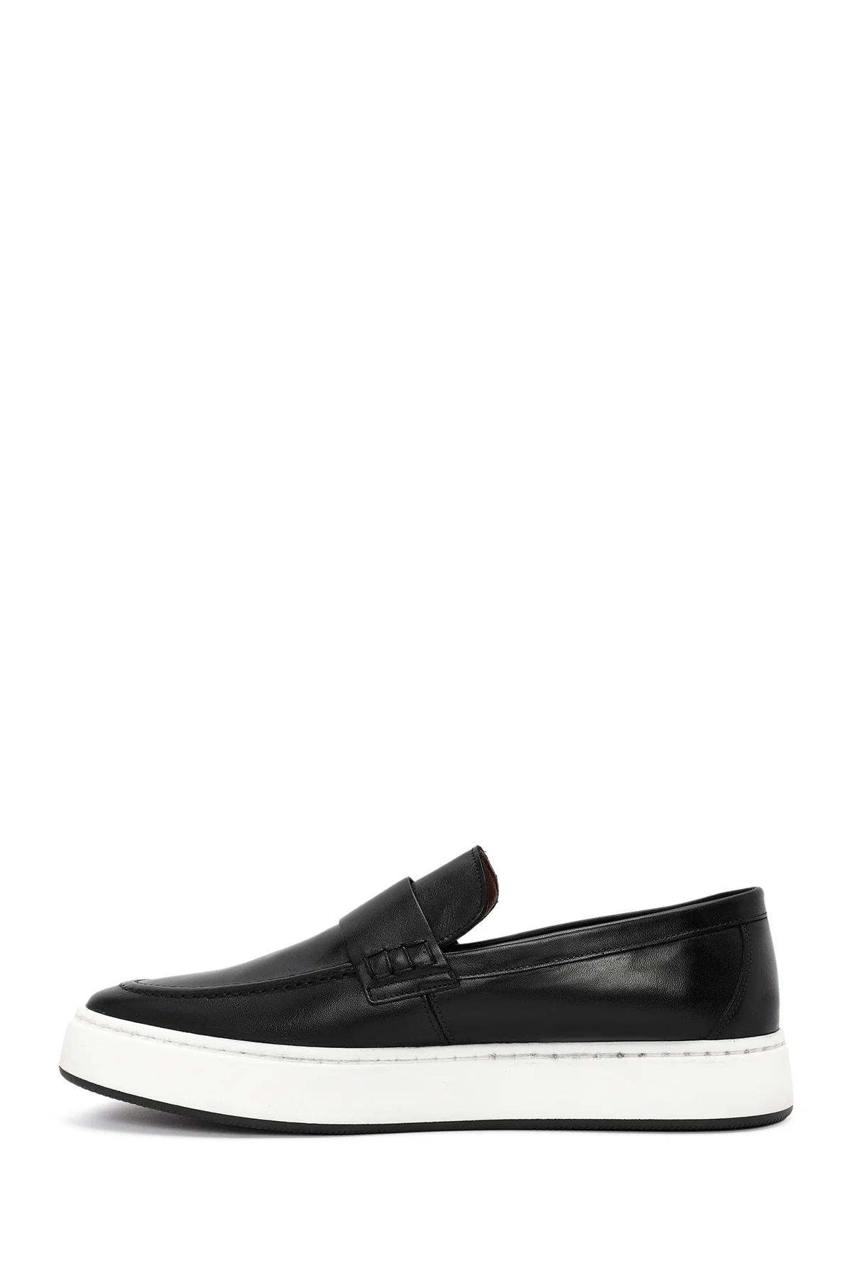 Erkek Siyah Deri Casual Loafer - Image 2