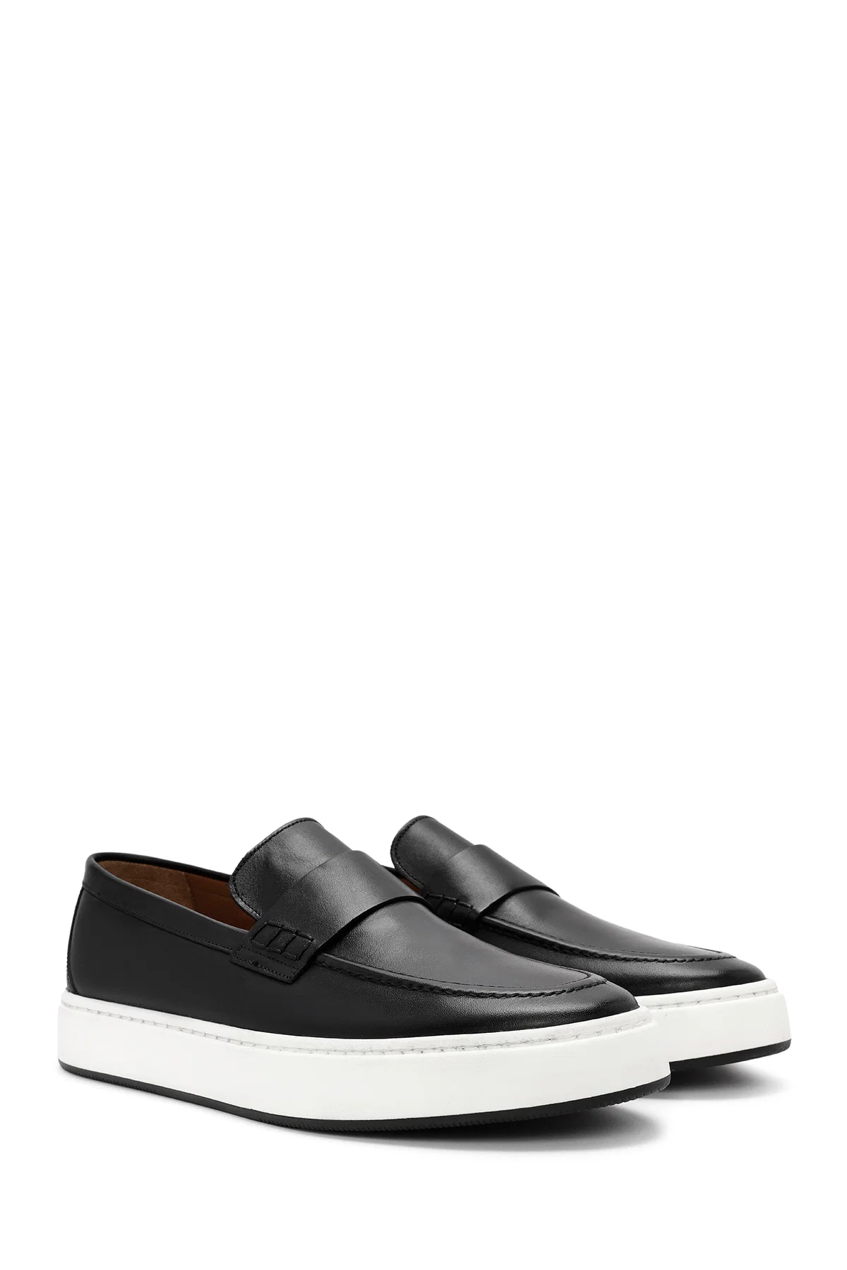 Erkek Siyah Deri Casual Loafer - Image 3