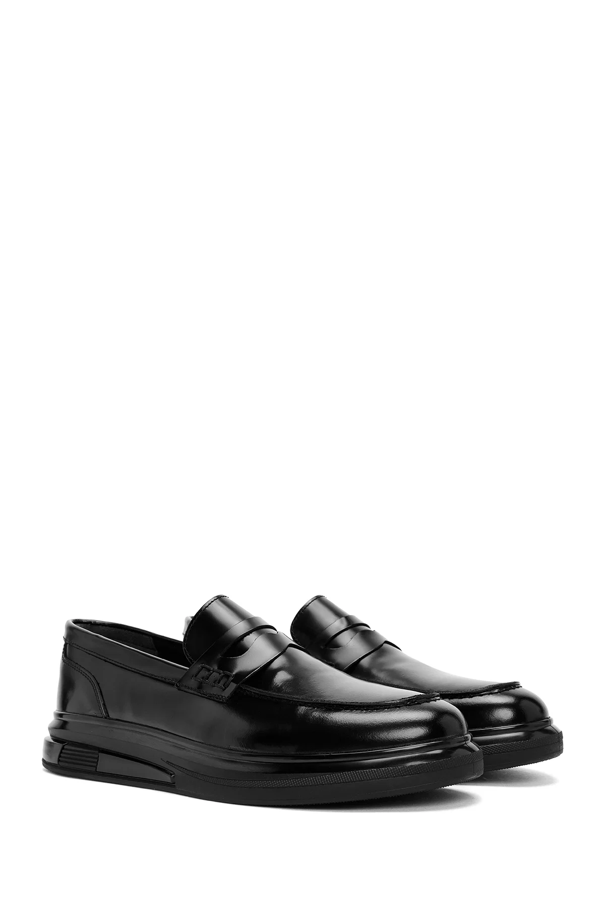 Erkek Siyah Deri Casual Loafer - Image 3