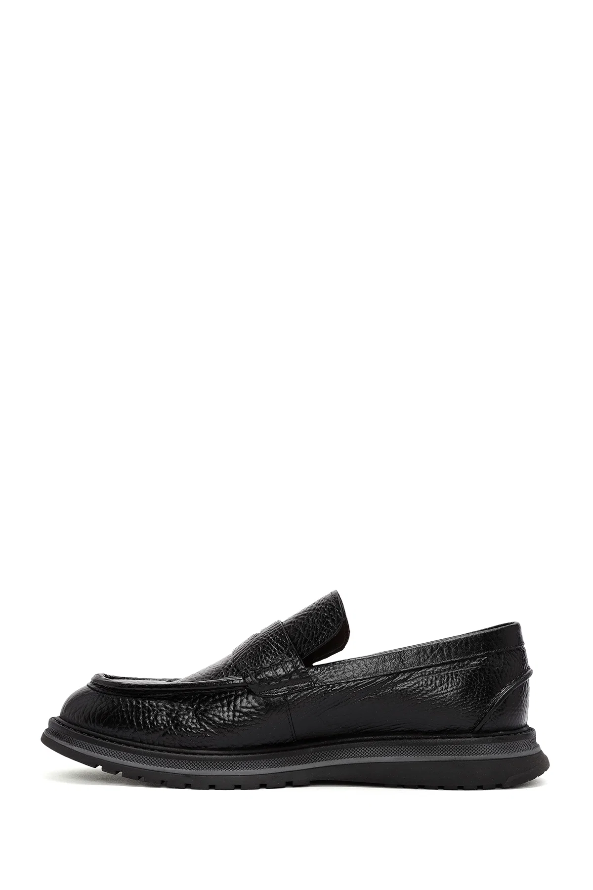 Erkek Siyah Deri Casual Loafer - Image 2