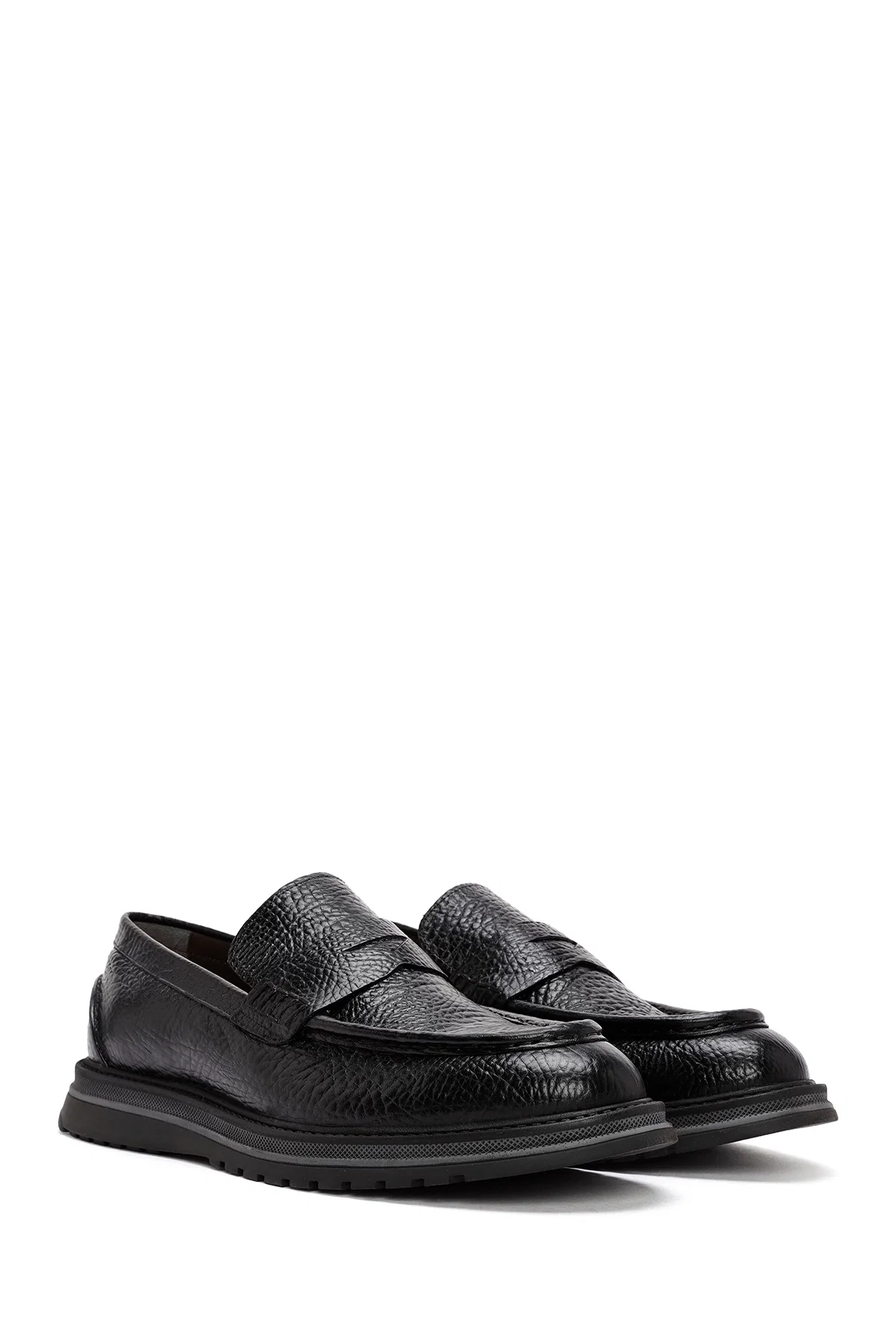 Erkek Siyah Deri Casual Loafer - Image 3