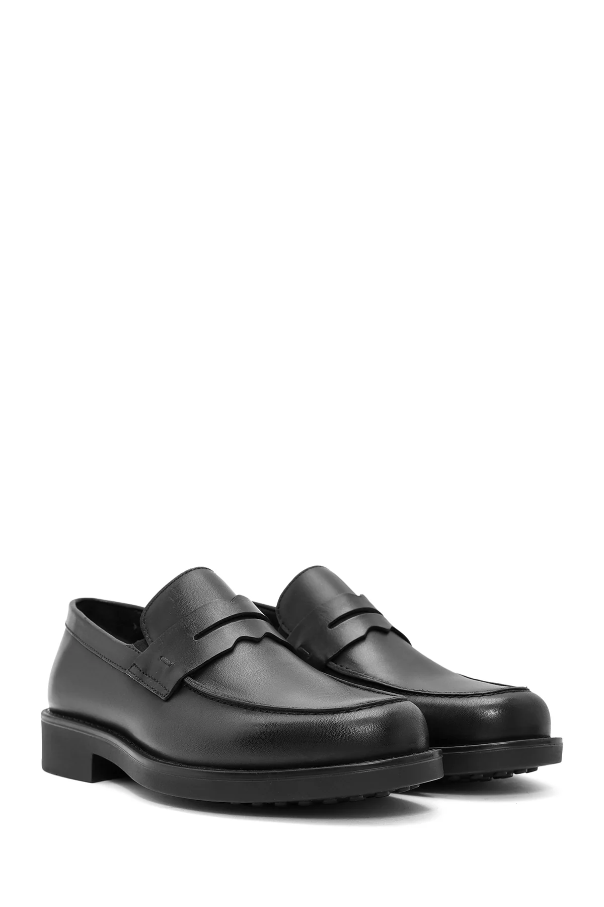 Erkek Siyah Deri Casual Loafer - Image 3