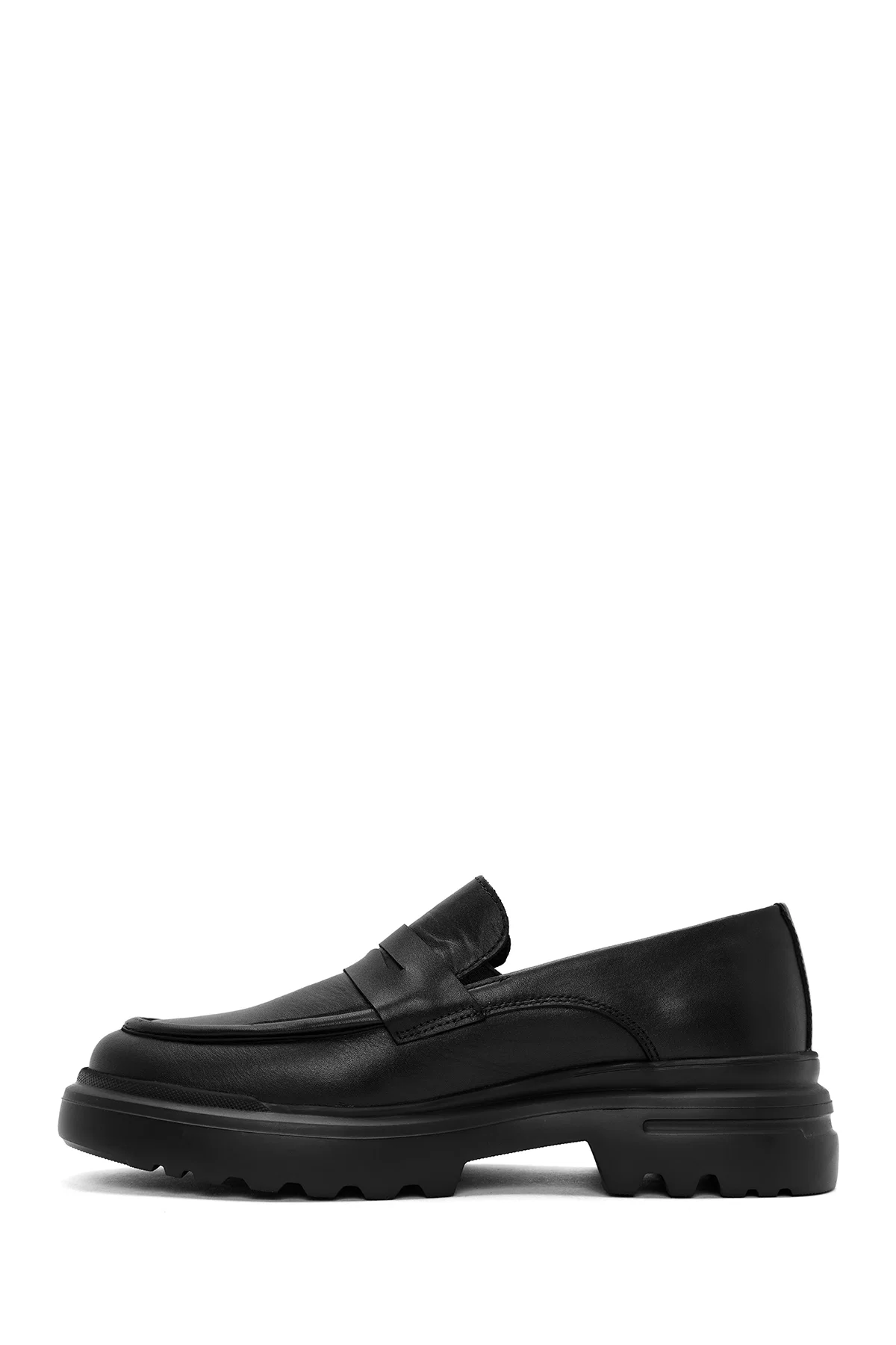 Erkek Siyah Deri Casual Loafer - Image 2