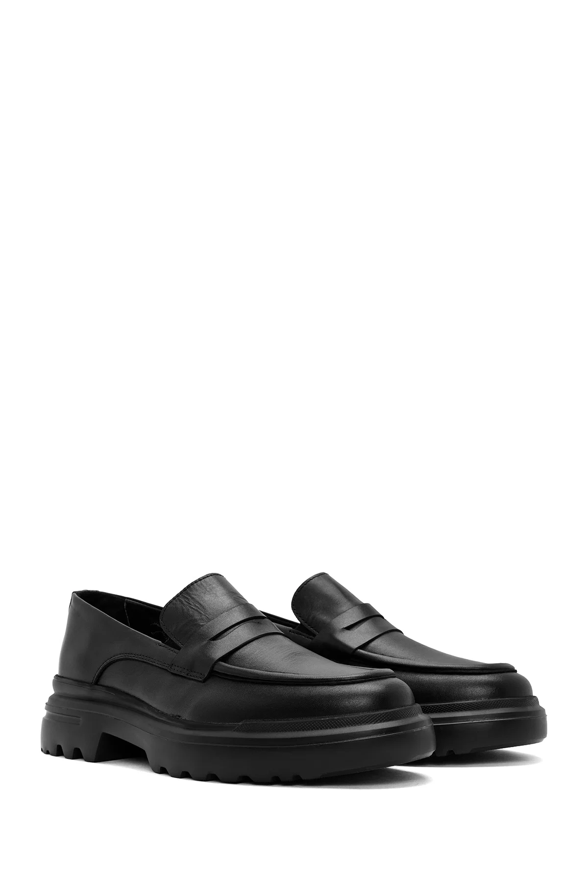Erkek Siyah Deri Casual Loafer - Image 3