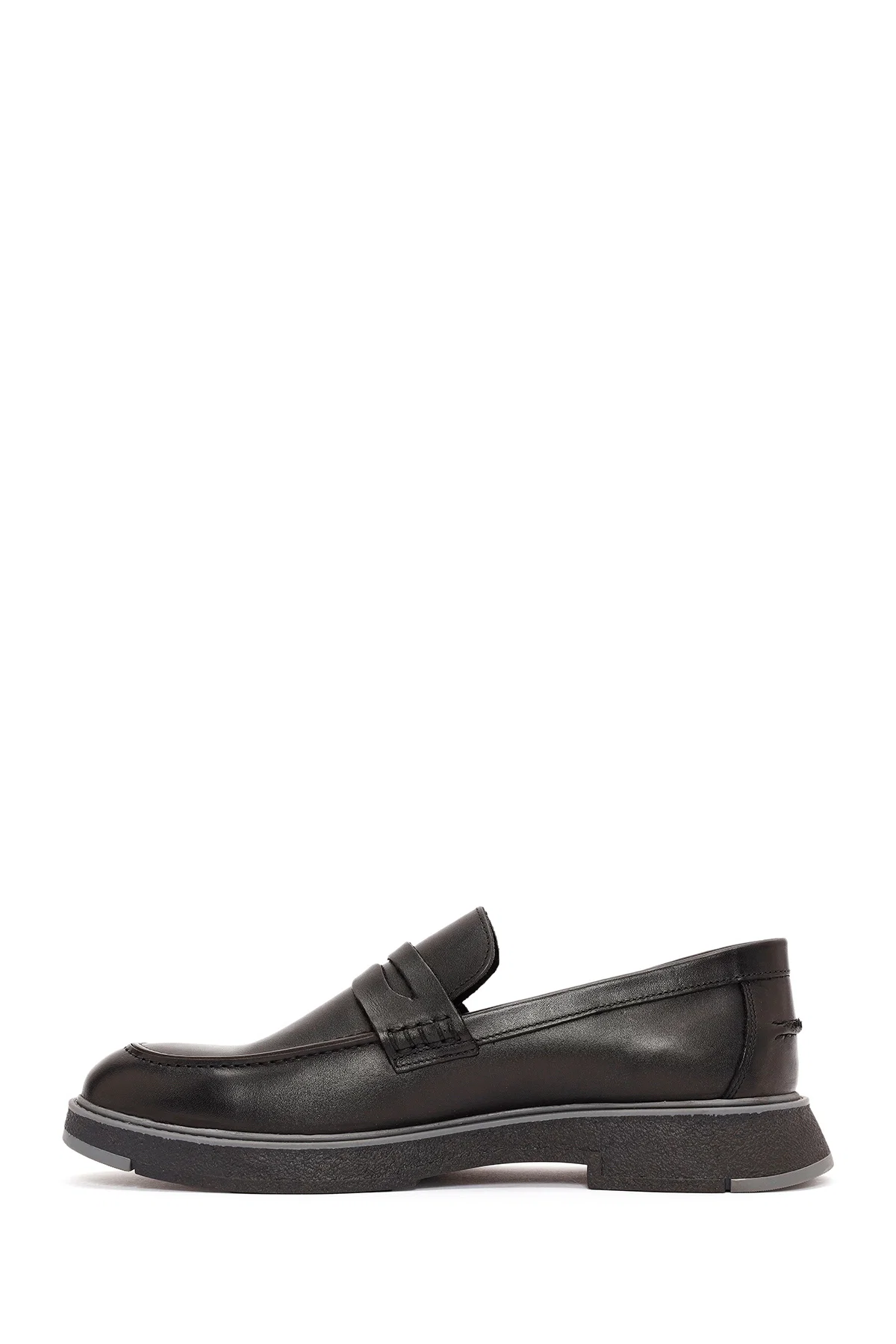 Erkek Siyah Deri Casual Loafer - Image 2
