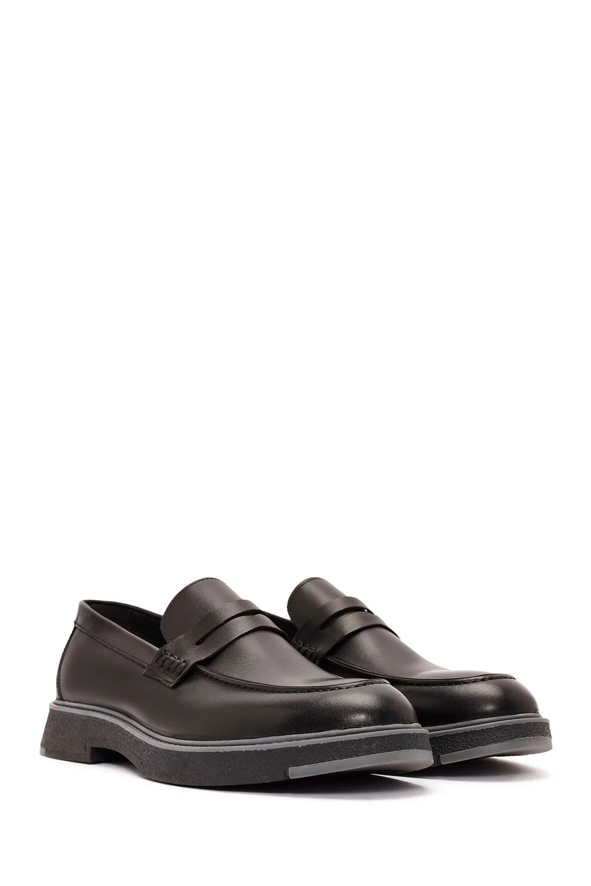Erkek Siyah Deri Casual Loafer - Image 3