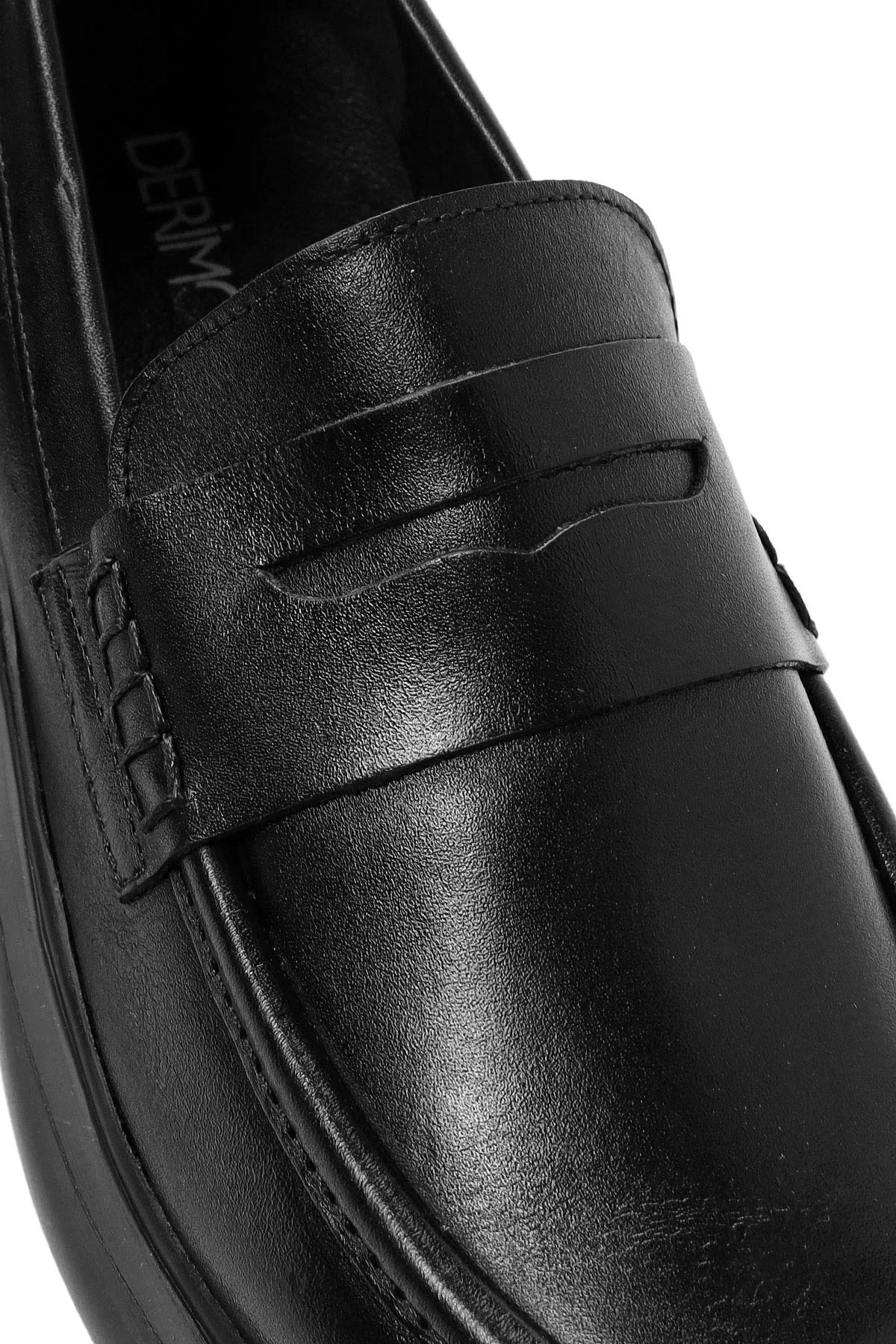 Erkek Siyah Deri Casual Loafer - Image 10