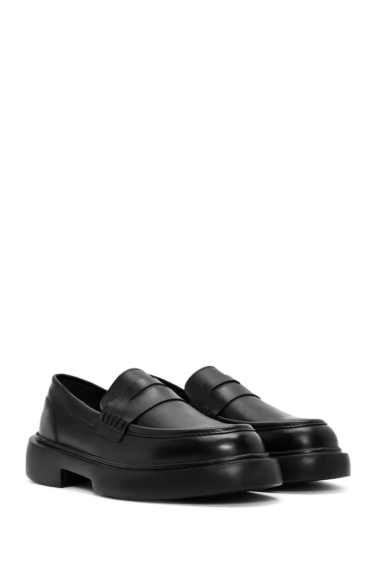 Erkek Siyah Deri Casual Loafer - Image 3