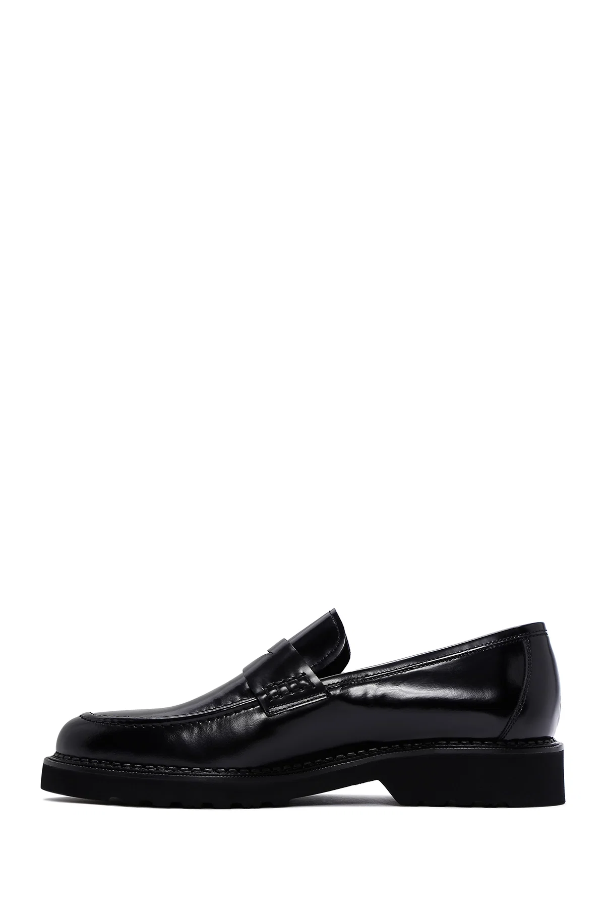 Erkek Siyah Deri Casual Loafer - Image 2