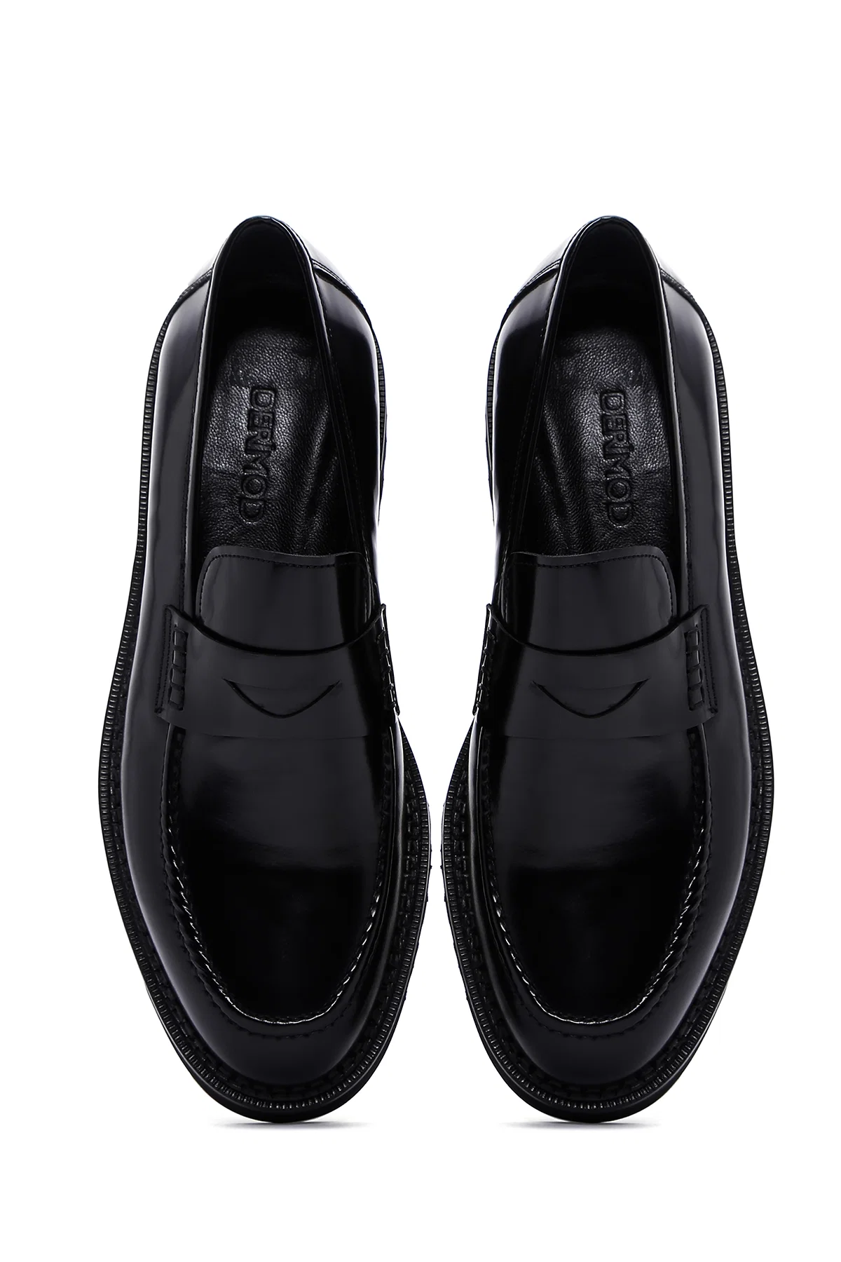 Erkek Siyah Deri Casual Loafer - Image 6