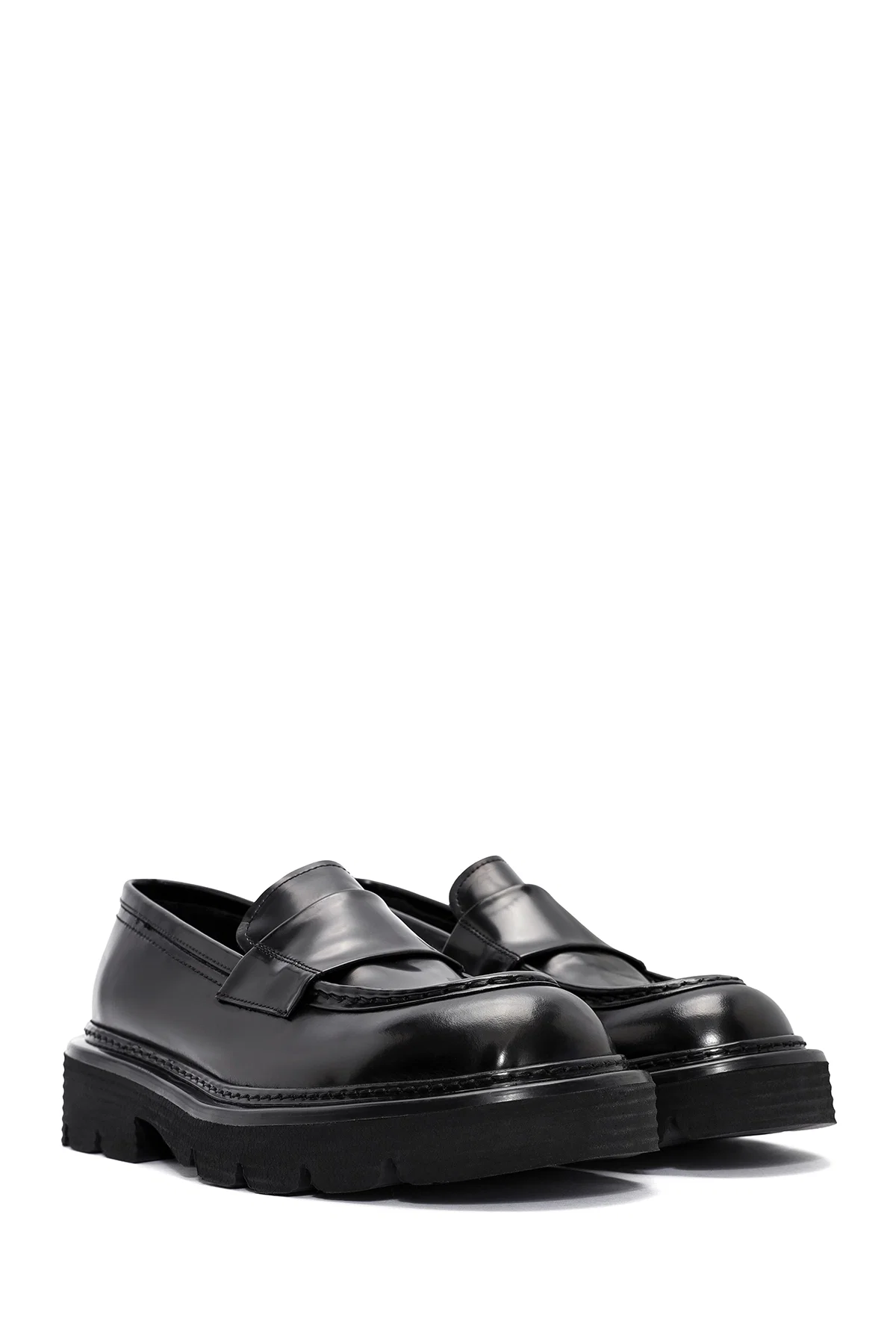 Erkek Siyah Deri Casual Loafer - Image 3