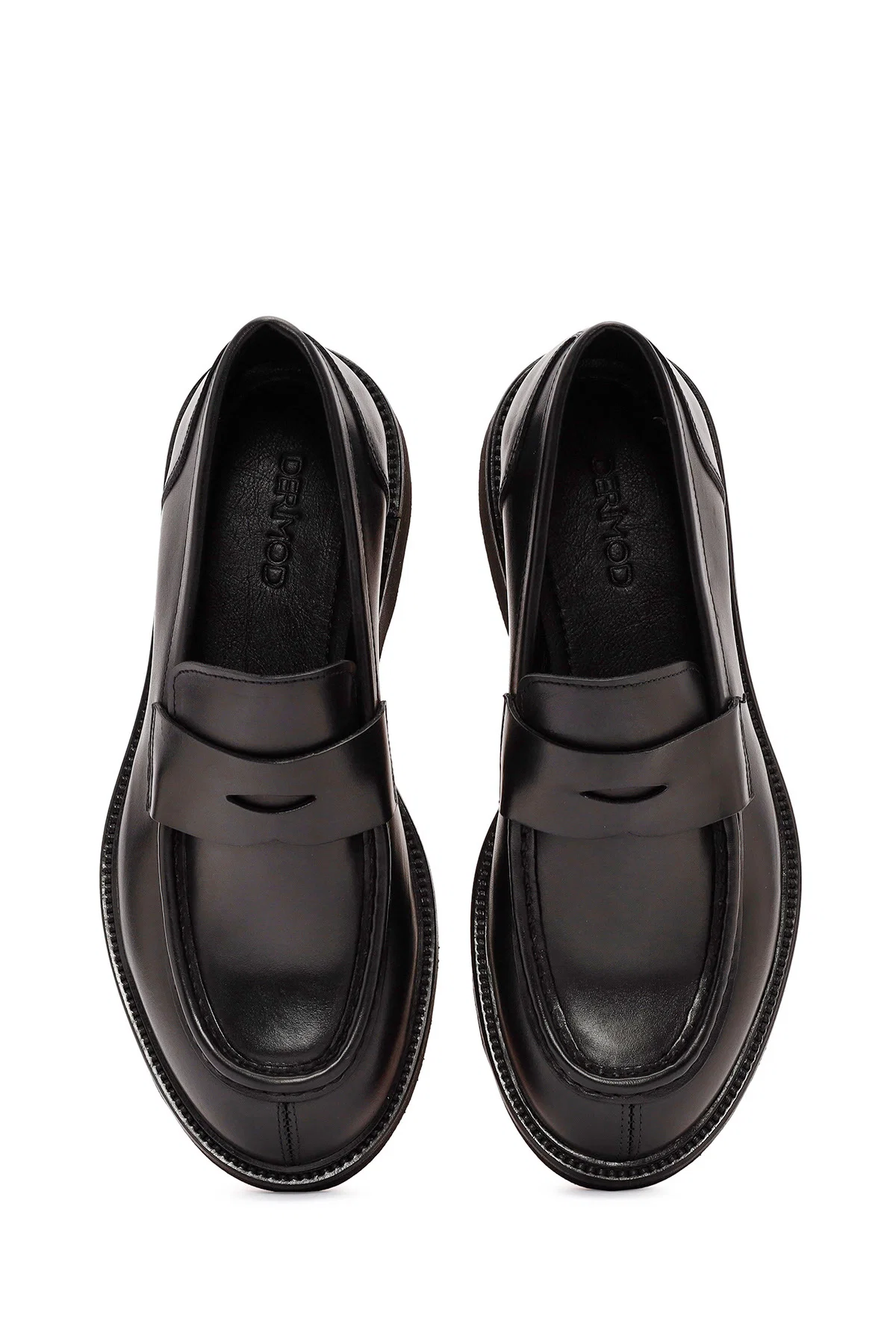 Erkek Siyah Deri Casual Loafer - Image 7